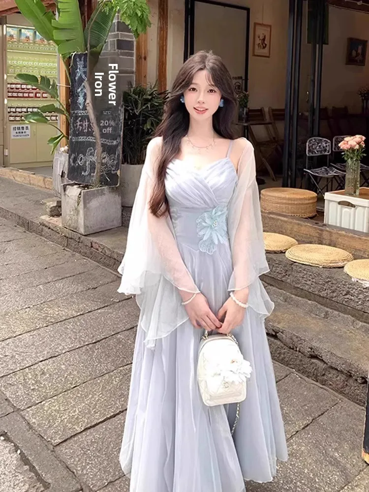 New Chinese Style Women's Summer Lightweight Shawl Cardigan Sun Protection Chiffon Strap Dress Outerwear Coat
New Chinese Style Women's Summer Lightweight Shawl Cardigan Sun Protection Chiffon Strap Dress Outerwear Coat