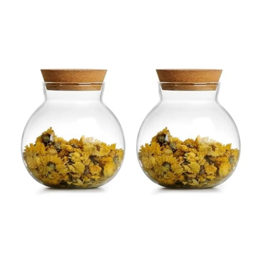 17oz Spherical Glass Jar with Cork Lid Airtight - Kitchen Glass Jar for Preserving and Storing candy, tea, Coffee, Spice, flour
17oz Spherical Glass Jar with Cork Lid Airtight - Kitchen Glass Jar for Preserving and Storing candy, tea, Coffee, Spice, flour