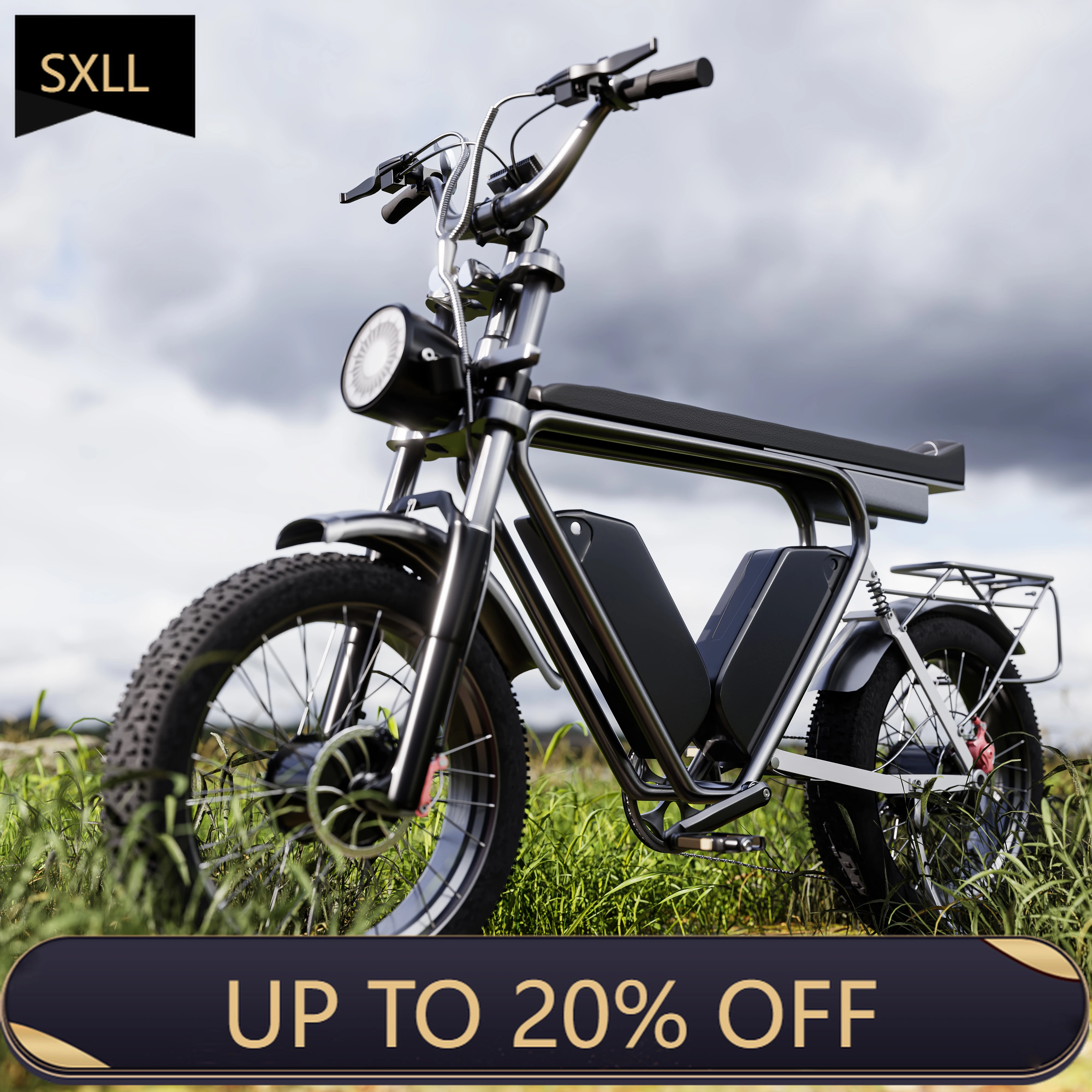 SXLL 52V44Ah long-life freight electric bicycle, dual motor 2000W dual battery, full shock absorption, hydraulic brakes, magnes
SXLL 52V44Ah long-life freight electric bicycle, dual motor 2000W dual battery, full shock absorption, hydraulic brakes, magnes