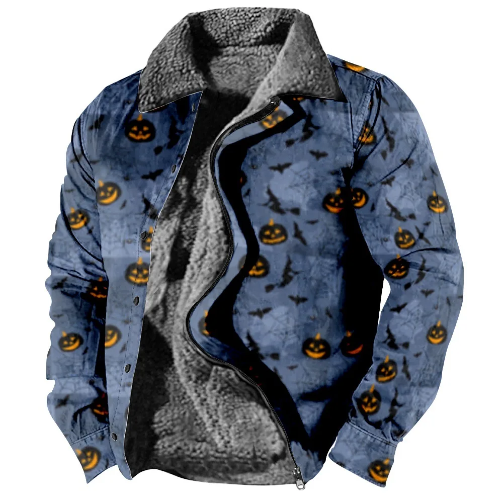 Men Jacket Cardigans Halloween Jack A Lantern Festival Ghost Printed Thick Home Wear Fleece Casual Streetwear Women Clothing
Men Jacket Cardigans Halloween Jack A Lantern Festival Ghost Printed Thick Home Wear Fleece Casual Streetwear Women Clothing