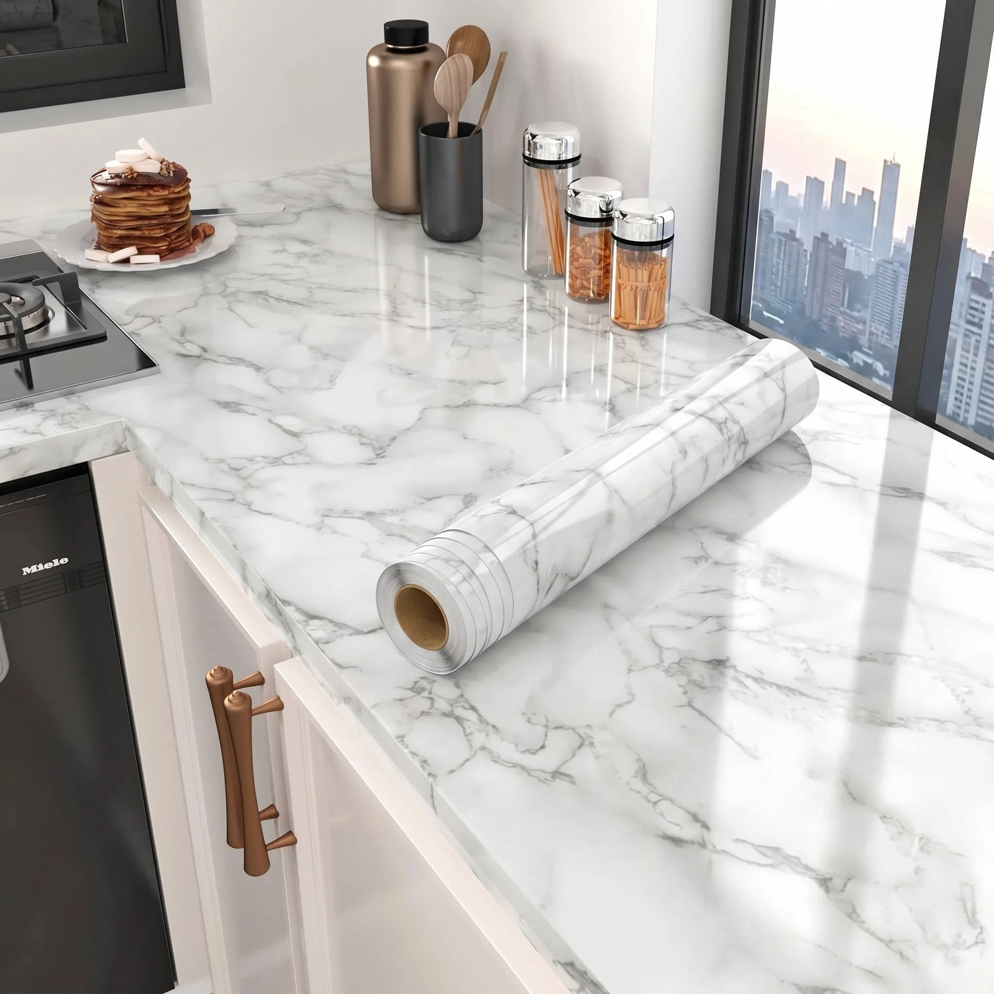 40cm kitchen waterproof and oil resistant PVC self-adhesive marble wall sticker easy to clean home decoration wall sticker
40cm kitchen waterproof and oil resistant PVC self-adhesive marble wall sticker easy to clean home decoration wall sticker