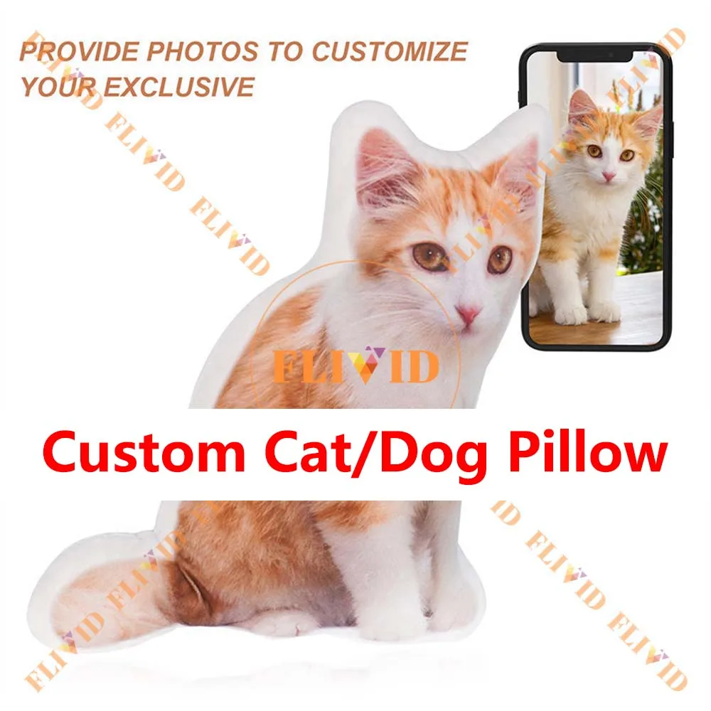 Personalized 3D Pet Dog/Cat Animals Pillows Custom Animal Pillow Creative Birthday Gift Memorial Photo Cushion Sofa Throw Pillow
Personalized 3D Pet Dog/Cat Animals Pillows Custom Animal Pillow Creative Birthday Gift Memorial Photo Cushion Sofa Throw Pillow