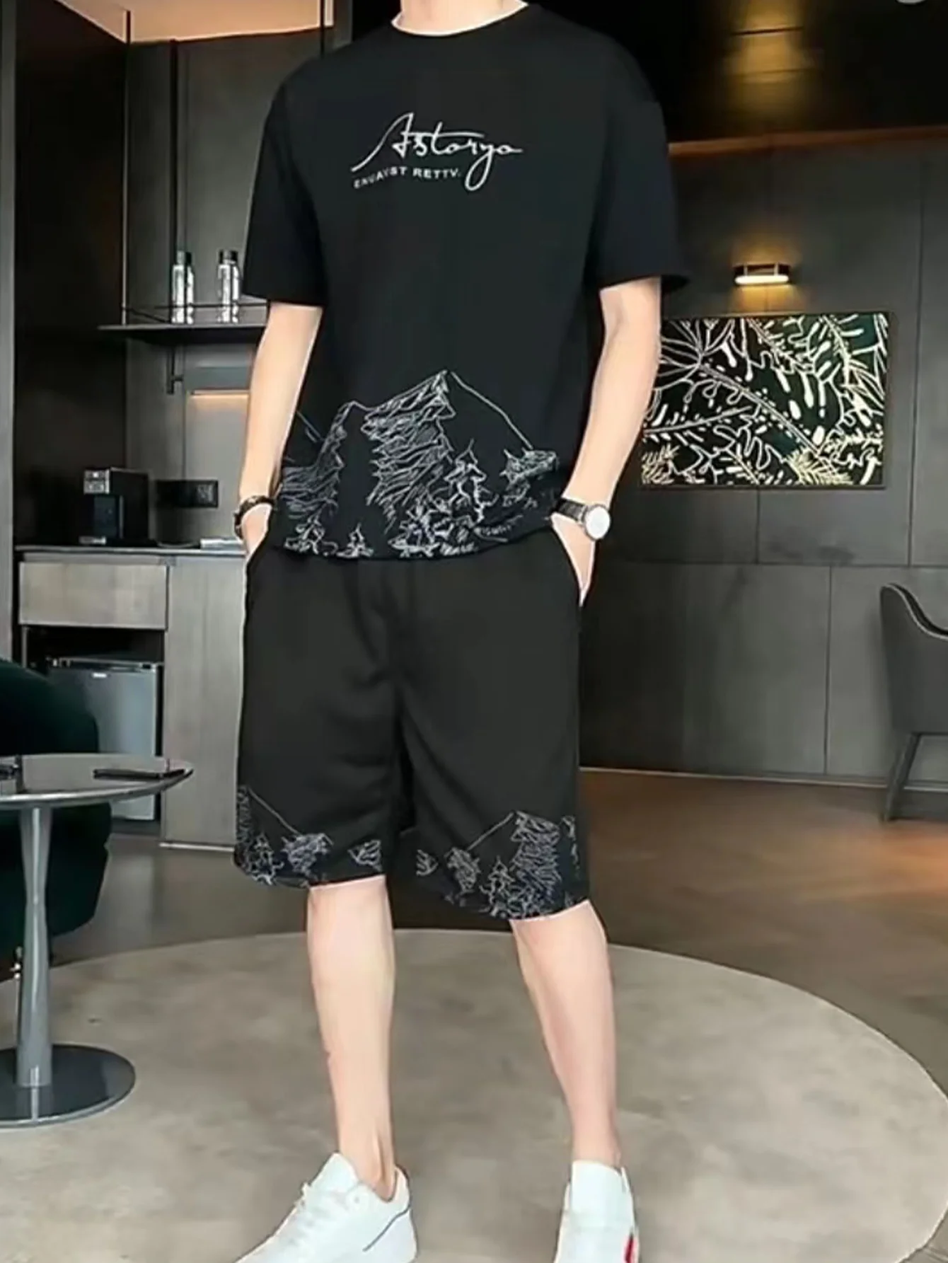 Men's 2Pcs Outfits, Casual Crew Neck Short Sleeve T-shirt And Drawstring Shorts Set For Summer, Men's Clothing
Men's 2Pcs Outfits, Casual Crew Neck Short Sleeve T-shirt And Drawstring Shorts Set For Summer, Men's Clothing