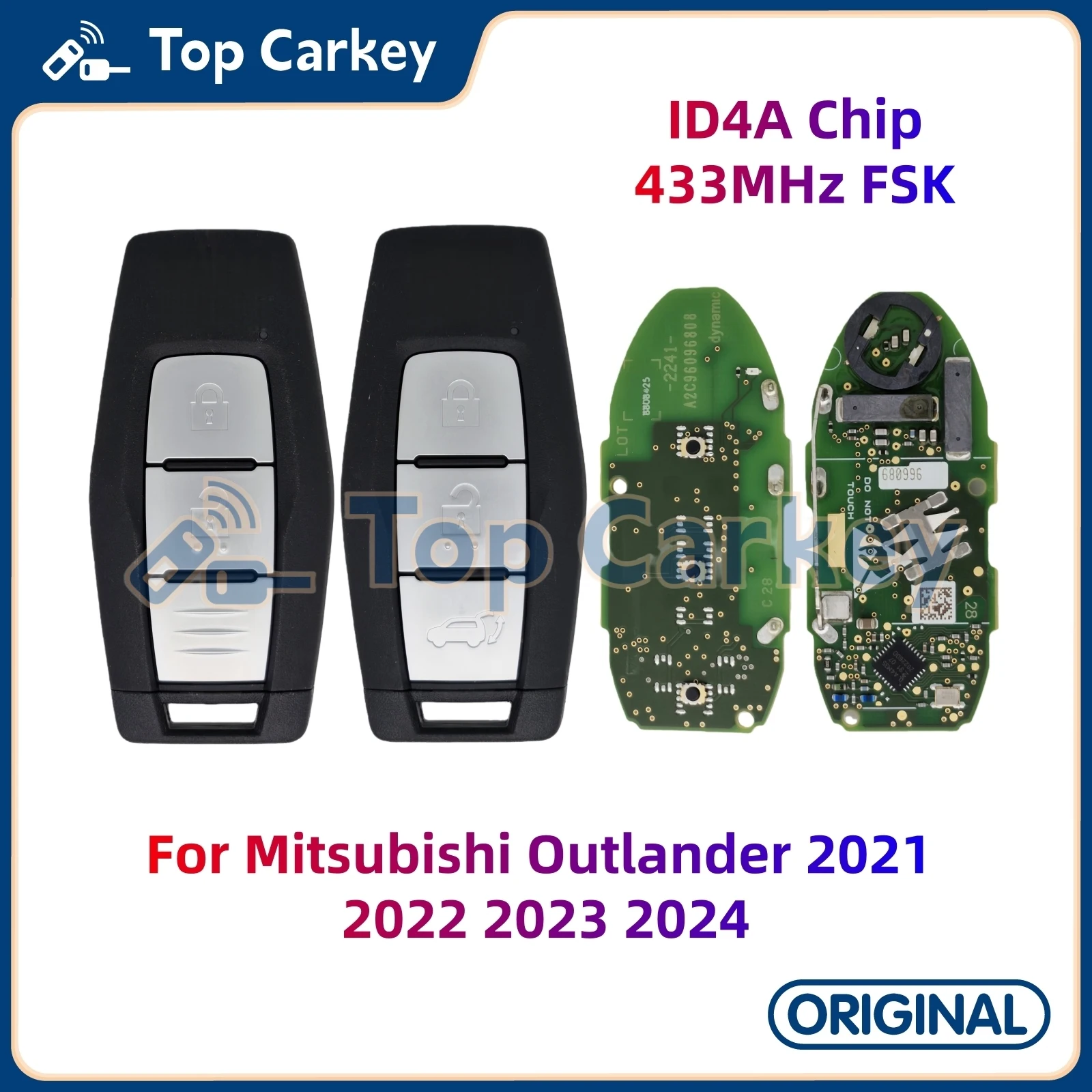 TopCarkey FCC ID: KR5MTXN1 Original Smart Remote Key ID4A Chip 433MHz for Mitsubishi Outlander 2021 2022 2023 2024
TopCarkey FCC ID: KR5MTXN1 Original Smart Remote Key ID4A Chip 433MHz for Mitsubishi Outlander 2021 2022 2023 2024