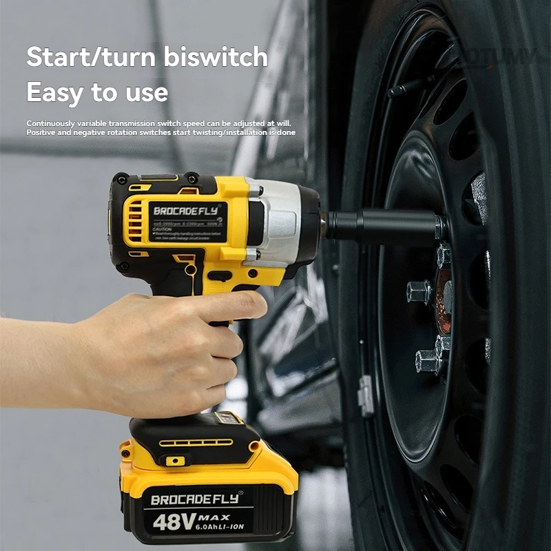 Rechargeable Brushless Impact Wrench Cordless Lithium Electric Wrench High Torque for Scaffolding Woodworking Car Repair
Rechargeable Brushless Impact Wrench Cordless Lithium Electric Wrench High Torque for Scaffolding Woodworking Car Repair
