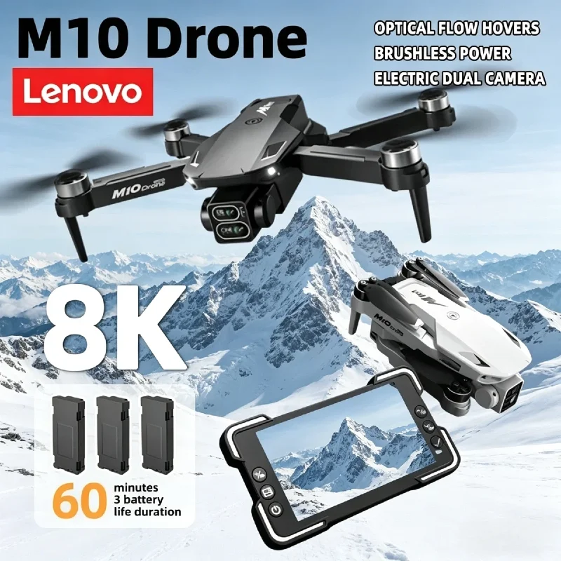 Lenovo M10 Drone 8K Professional HD Dual Camera Brushless Motor 5G WiFi FPV With Screen RC Obstacle Avoidance Quadcopter Toy
Lenovo M10 Drone 8K Professional HD Dual Camera Brushless Motor 5G WiFi FPV With Screen RC Obstacle Avoidance Quadcopter Toy