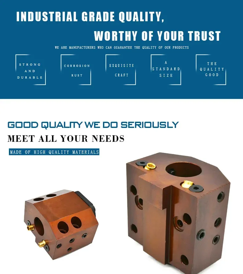 Turret Turning Tool Holder CNC Lathe Tool Holder Positioning Screw Hole Spacing 80 X 40
Turret Turning Tool Holder CNC Lathe Tool Holder Positioning Screw Hole Spacing 80 X 40