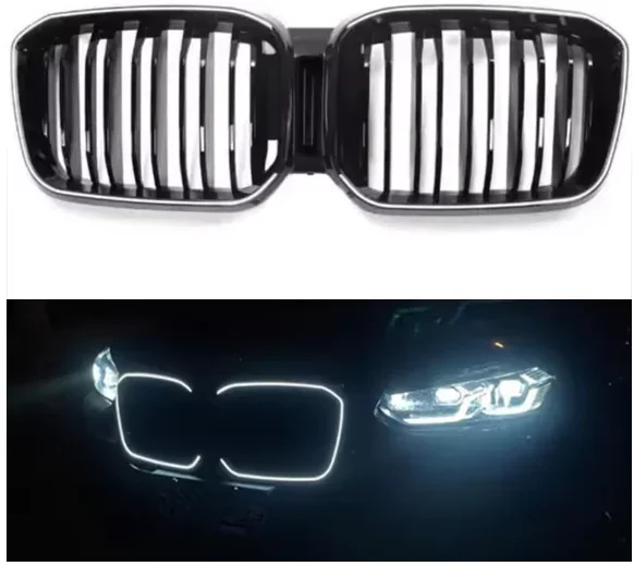 Черная решетка переднего бампера с подсветкой для X3 G01 X4 G02 iX3 G08 X3M X4M 2022-IN ярко-черная решетка с двойной решеткой
Черная решетка переднего бампера с подсветкой для X3 G01 X4 G02 iX3 G08 X3M X4M 2022-IN ярко-черная решетка с двойной решеткой