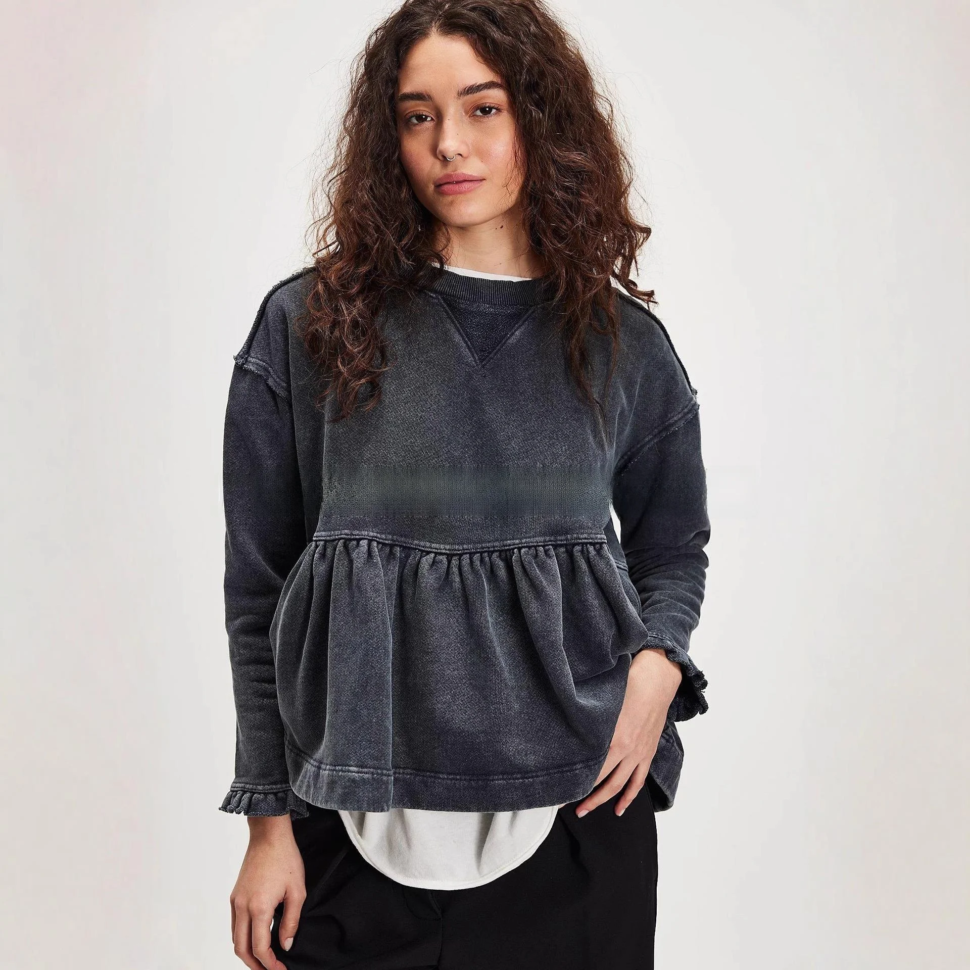 Women's Long Sleeve Sweatshirt with Cuffs Princess Sleeve Waist-Cinching Neutral Style Winter Fashion Ladies' Hoodie
Women's Long Sleeve Sweatshirt with Cuffs Princess Sleeve Waist-Cinching Neutral Style Winter Fashion Ladies' Hoodie