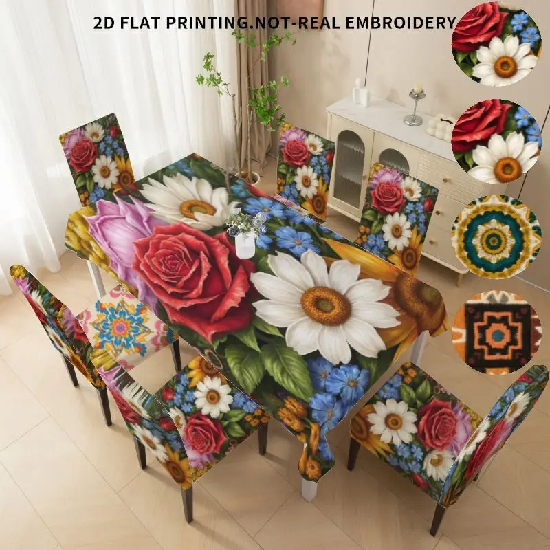 Elastic high-back dining chair cover 2D flat ethnic pattern pattern, machine washable all-inclusive chair cover
Elastic high-back dining chair cover 2D flat ethnic pattern pattern, machine washable all-inclusive chair cover