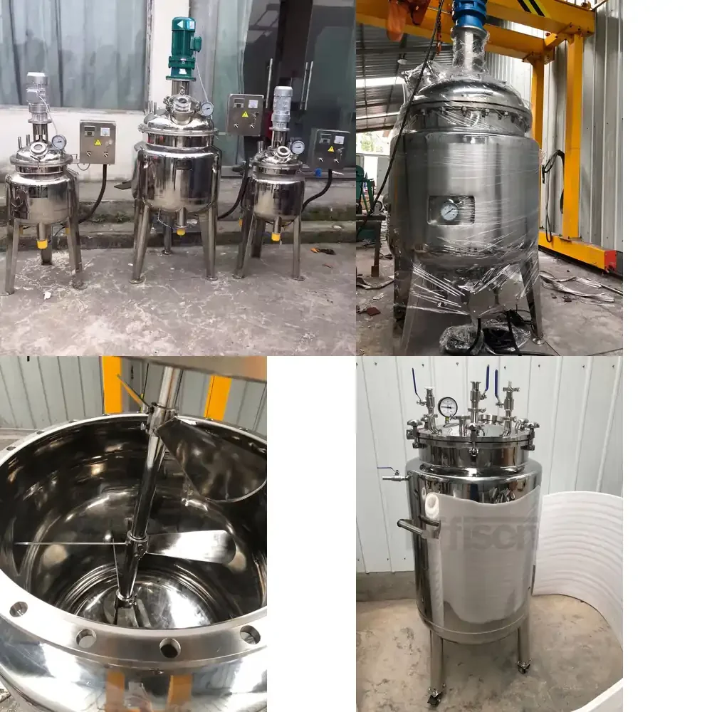 High Pressure Jacketed Stainless Steel Tank Reactor 200L with Electric Heating Coil Pressure Vessel Core Single Phase 220V
High Pressure Jacketed Stainless Steel Tank Reactor 200L with Electric Heating Coil Pressure Vessel Core Single Phase 220V