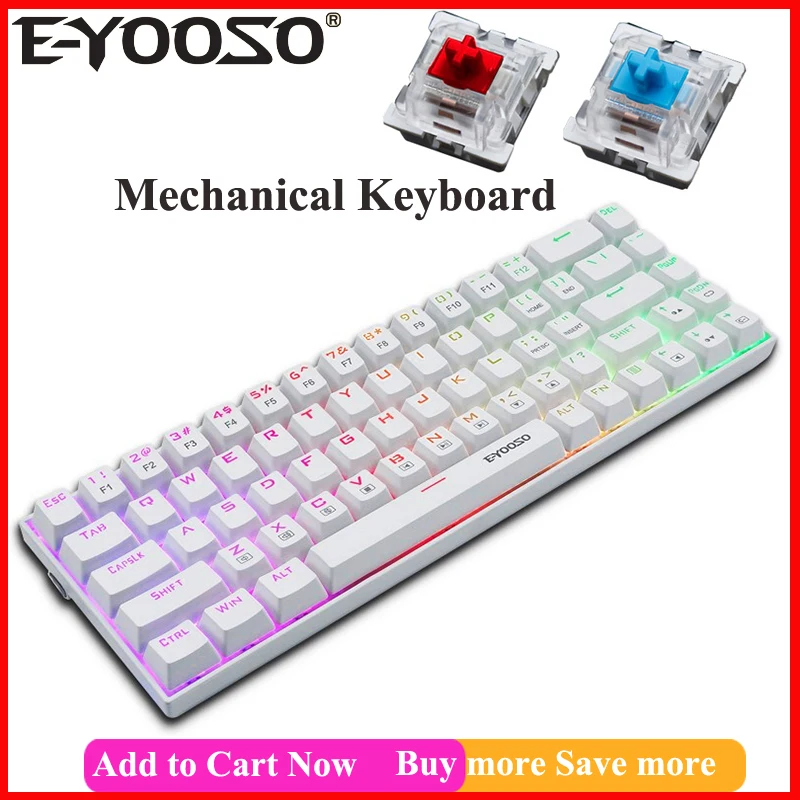 2.4G USB 68 Keys Gaming Mechanical Wired Keyboard Mechanical Keyboard RGB Light Mac Windows Bluetooth 5.0 3.0 Gaming Keyboard
2.4G USB 68 Keys Gaming Mechanical Wired Keyboard Mechanical Keyboard RGB Light Mac Windows Bluetooth 5.0 3.0 Gaming Keyboard