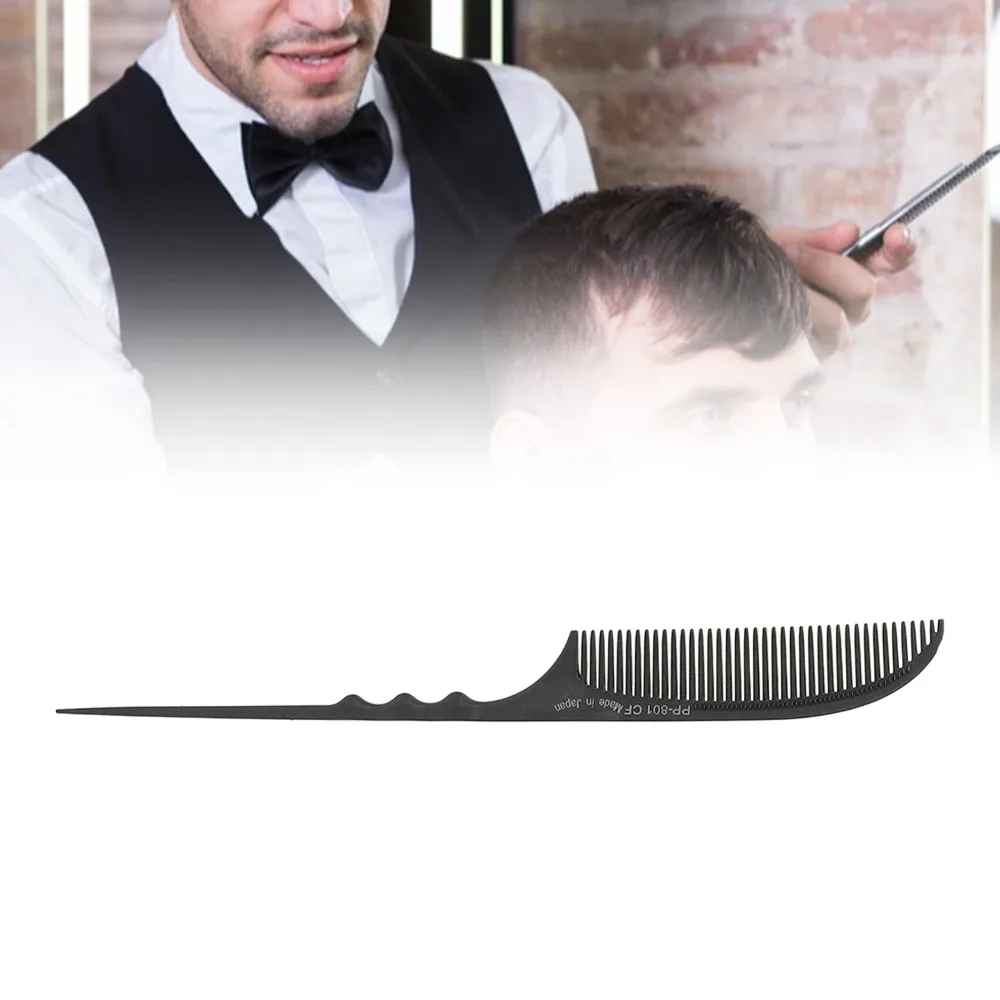Professional Tail Comb Black Color Fine Tooth Styling Comb Portable Carbon Fiber Professional Grade Comb Salon Use
Professional Tail Comb Black Color Fine Tooth Styling Comb Portable Carbon Fiber Professional Grade Comb Salon Use