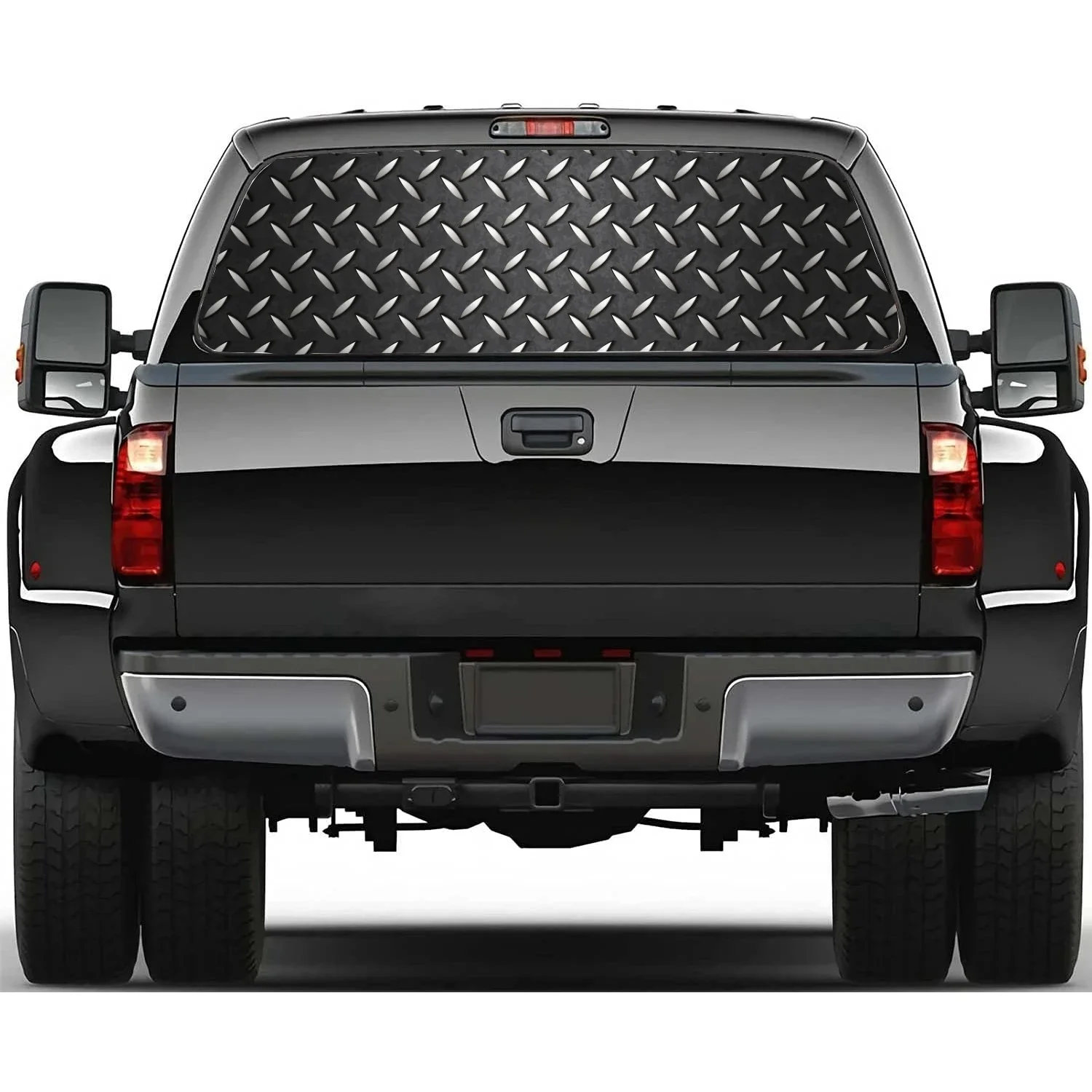 Diamond Plate Metal Pattern Rear Window Decal Fit Pickup,Truck,Car Universal See Through Perforated Back Windows Vinyl Sticker
Diamond Plate Metal Pattern Rear Window Decal Fit Pickup,Truck,Car Universal See Through Perforated Back Windows Vinyl Sticker
