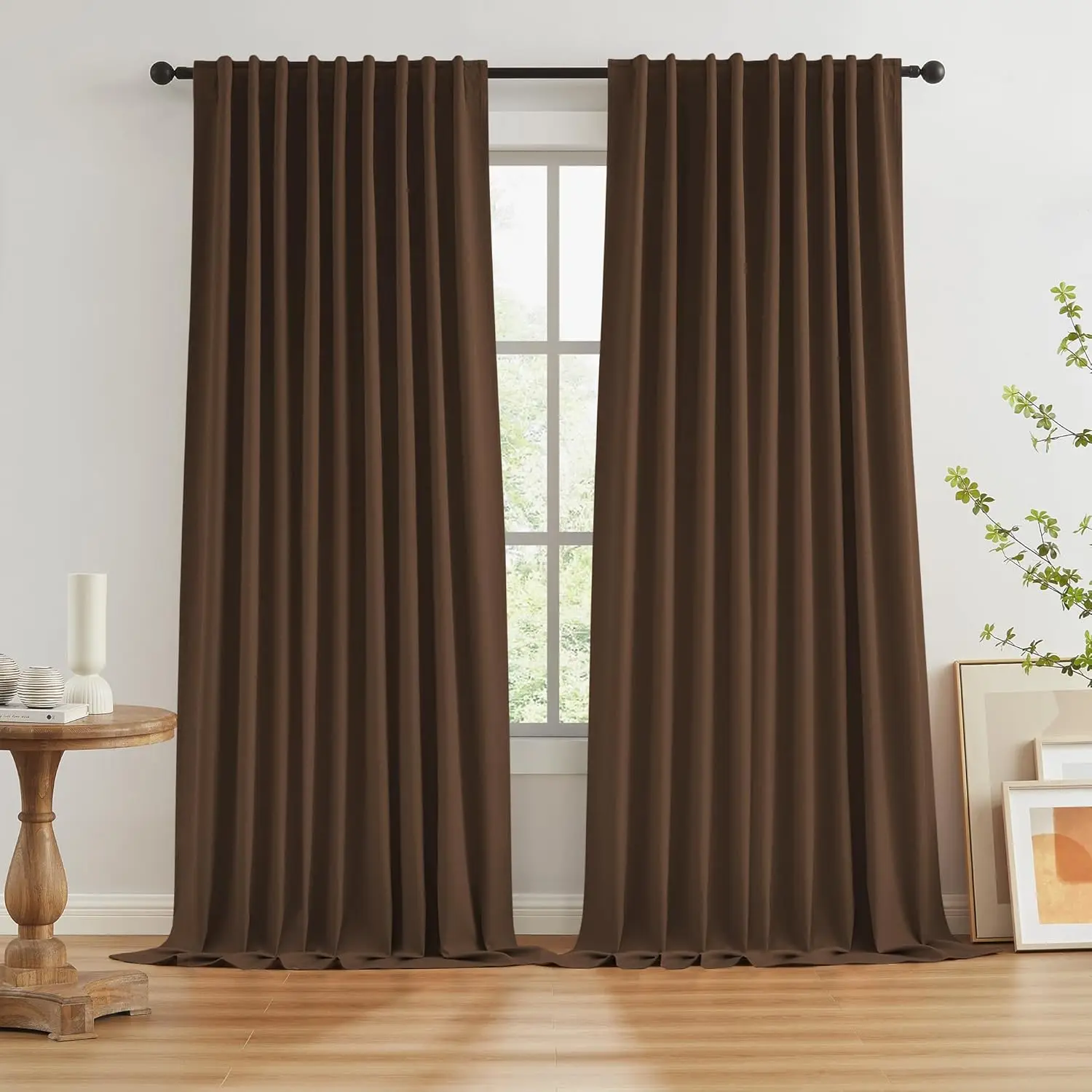 Linen Textured Blackout Curtains 96 Inches Long for Sliding Door, 100% Light Blocking Rod Pocket Back Tab Drapes 72 Wide 2
Linen Textured Blackout Curtains 96 Inches Long for Sliding Door, 100% Light Blocking Rod Pocket Back Tab Drapes 72 Wide 2