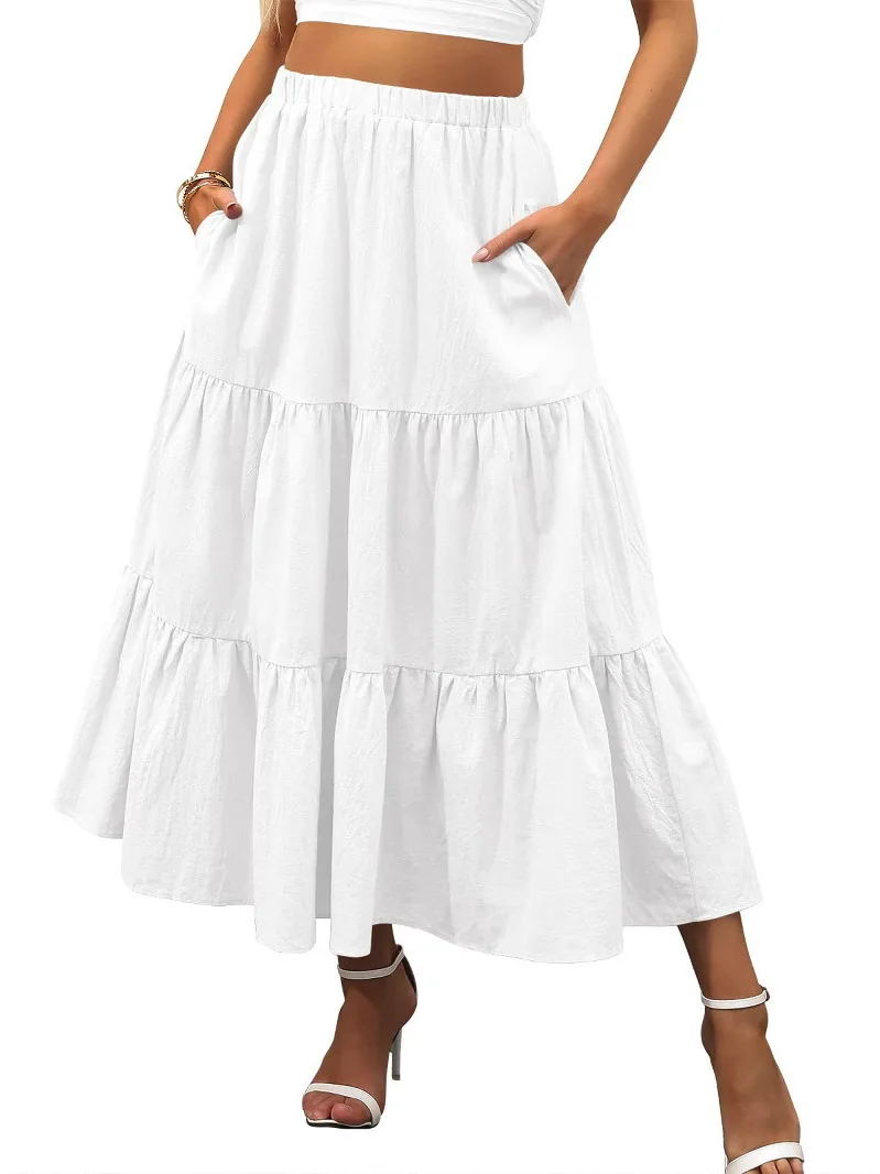 n Summer Flowing ket Skirt Women's Mid-Length f Skirt Ele Dra Sle High Waist Versatile Faionable
n Summer Flowing ket Skirt Women's Mid-Length f Skirt Ele Dra Sle High Waist Versatile Faionable