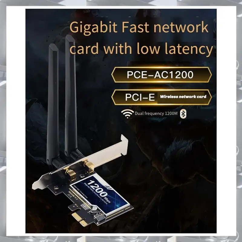 Hot Selling-1200Mbps Wireless PCI-E Adapter 2.4G/5Ghz Withbluetooth 4.0 Wifi Card Fordesktop Supports Forwin7/8/10/11,1200Mbps W
Hot Selling-1200Mbps Wireless PCI-E Adapter 2.4G/5Ghz Withbluetooth 4.0 Wifi Card Fordesktop Supports Forwin7/8/10/11,1200Mbps W