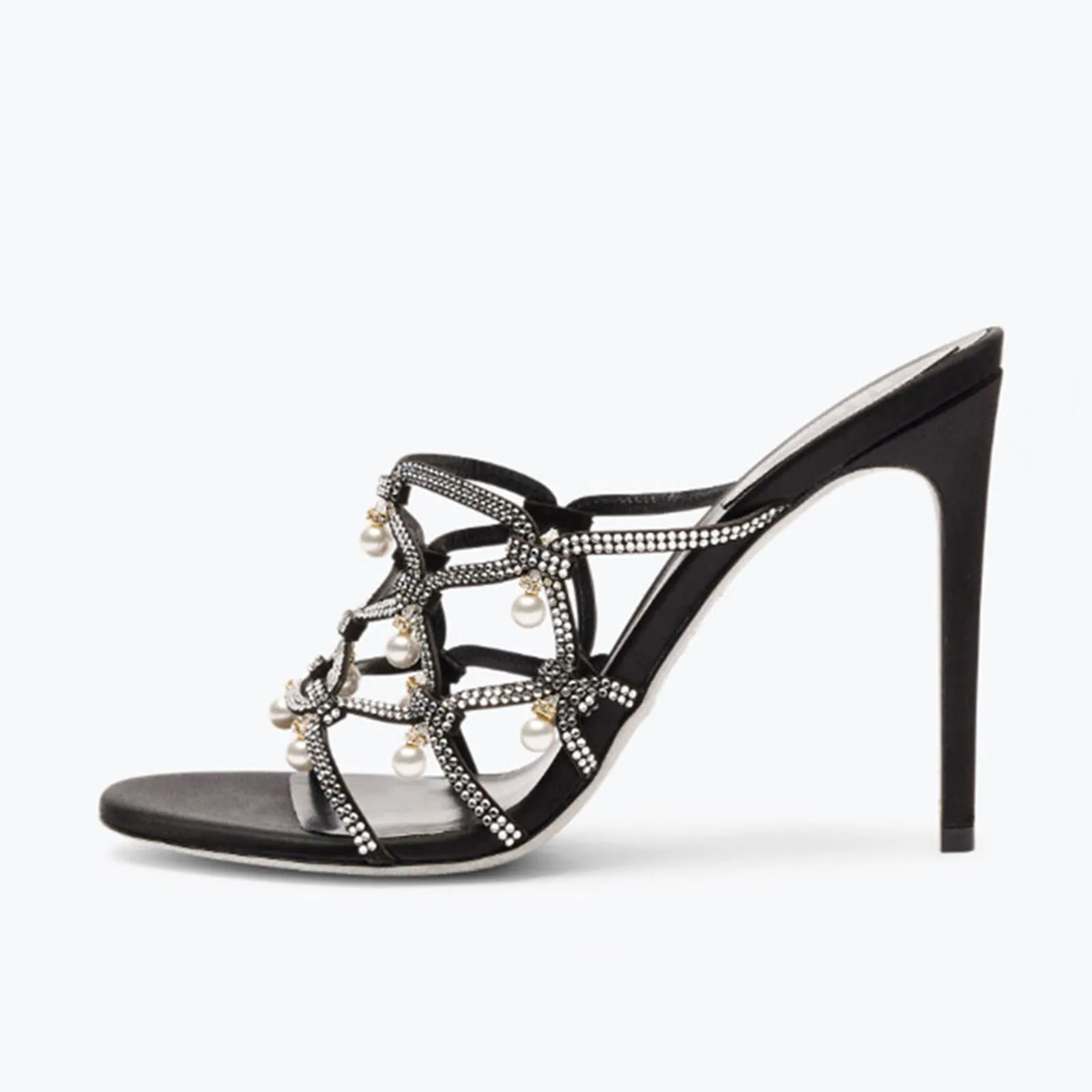 Arden Furtado Summer Hollow Crystal Banquet shoes round toe Super high heel Word slippers large size thin heels pearl Mules
Arden Furtado Summer Hollow Crystal Banquet shoes round toe Super high heel Word slippers large size thin heels pearl Mules
