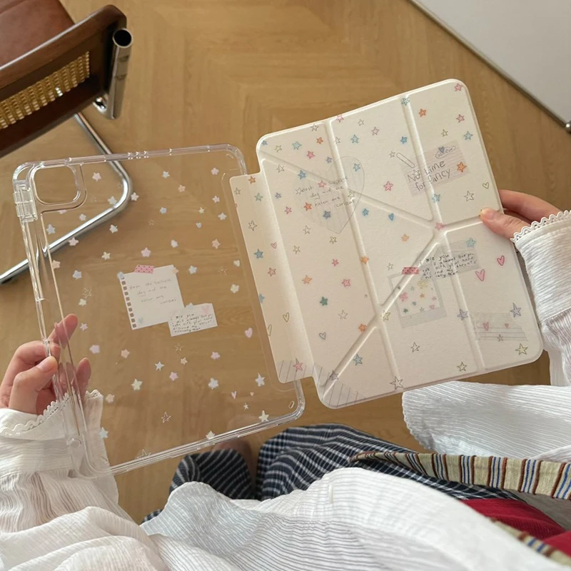 Чехол с милым рисунком звезды для iPad Pro 11 M2 M3 M4 M5 A16 2025 Air4 5 6 7 12.9/13/9.7/10.2/10.5/9.7 дюймов 5-го, 6-го, 7-го, 8-го, 9-го, 10-го, 11-го поколений
Чехол с милым рисунком звезды для iPad Pro 11 M2 M3 M4 M5 A16 2025 Air4 5 6 7 12.9/13/9.7/10.2/10.5/9.7 дюймов 5-го, 6-го, 7-го, 8-го, 9-го, 10-го, 11-го поколений