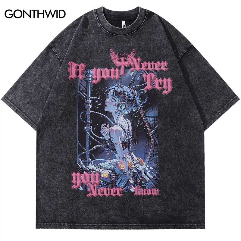 Vintage Men Tshirt Streetwear Harajuku Robot Girl Graphic Print Punk Gothic Washed T-Shirt 2023 Hip Hop Fashion Casual Loose Top
Vintage Men Tshirt Streetwear Harajuku Robot Girl Graphic Print Punk Gothic Washed T-Shirt 2023 Hip Hop Fashion Casual Loose Top