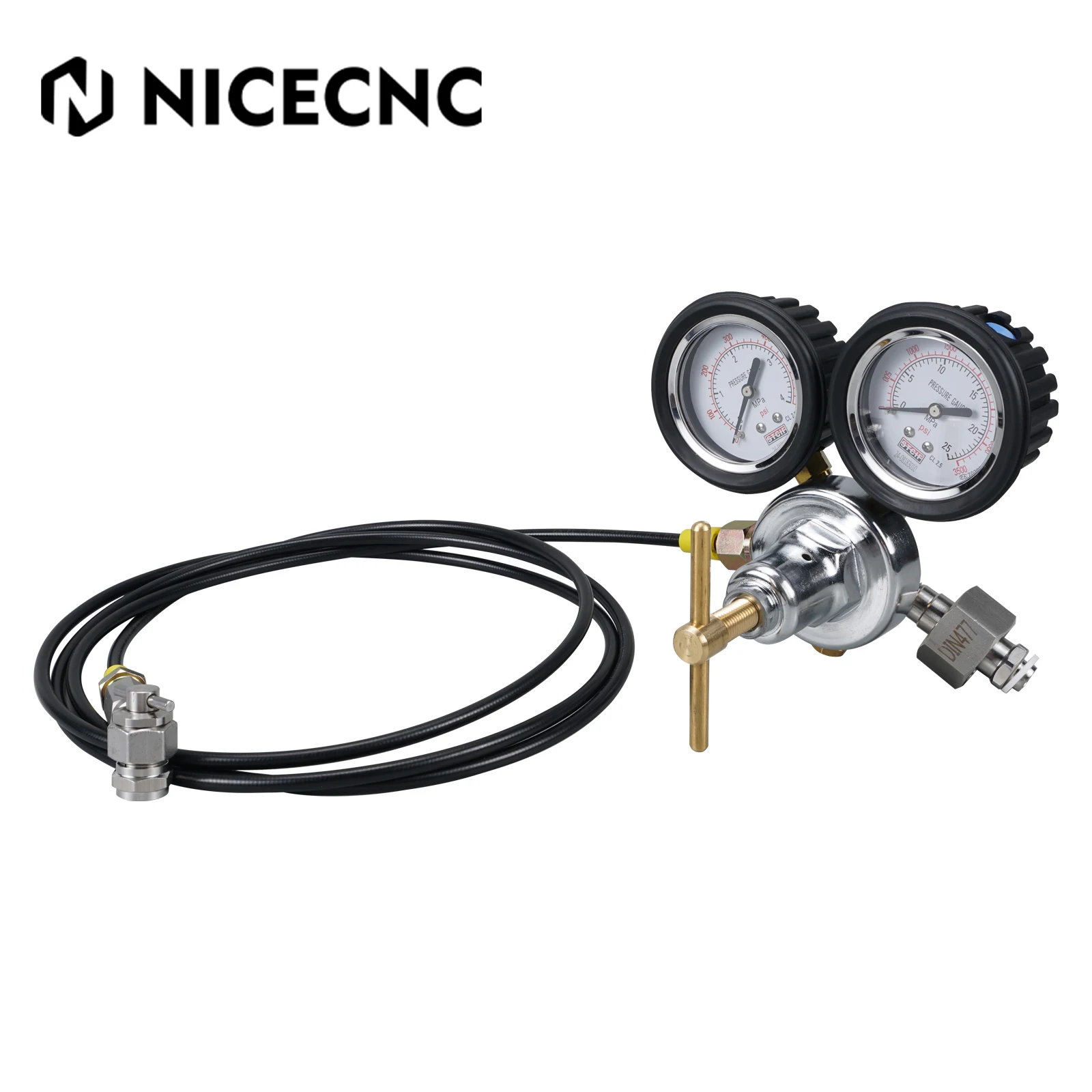 Nitrogen Regulator Shock Filling Tool No Loss Chuck DIN 477 No.10 Connector adaptor For Yamaha Raptor Polaris RZR KTM Honda
Nitrogen Regulator Shock Filling Tool No Loss Chuck DIN 477 No.10 Connector adaptor For Yamaha Raptor Polaris RZR KTM Honda