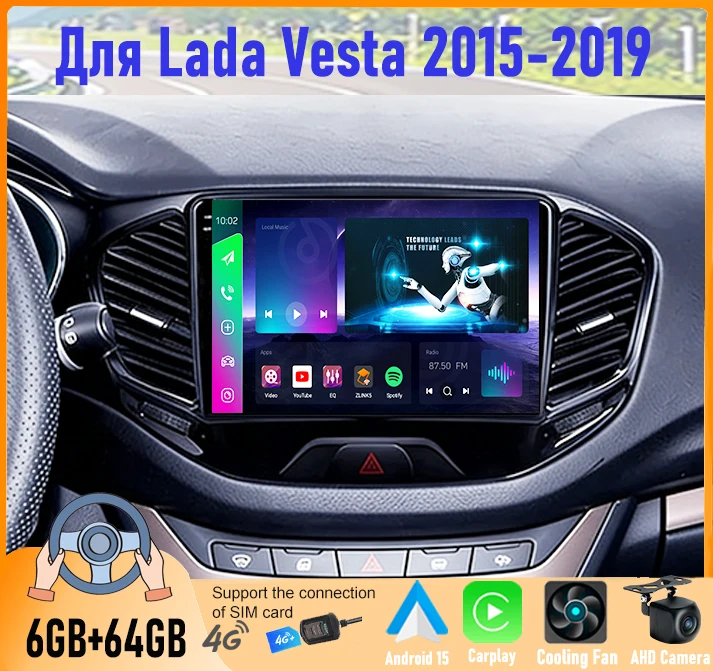 9'' For Lada Vesta 2015-2019 Car Radio Android 15 GPS Google Map Bluetooth Carplay Wifi Reversing Camera Stereo FM Stereo 2DIN
9'' For Lada Vesta 2015-2019 Car Radio Android 15 GPS Google Map Bluetooth Carplay Wifi Reversing Camera Stereo FM Stereo 2DIN