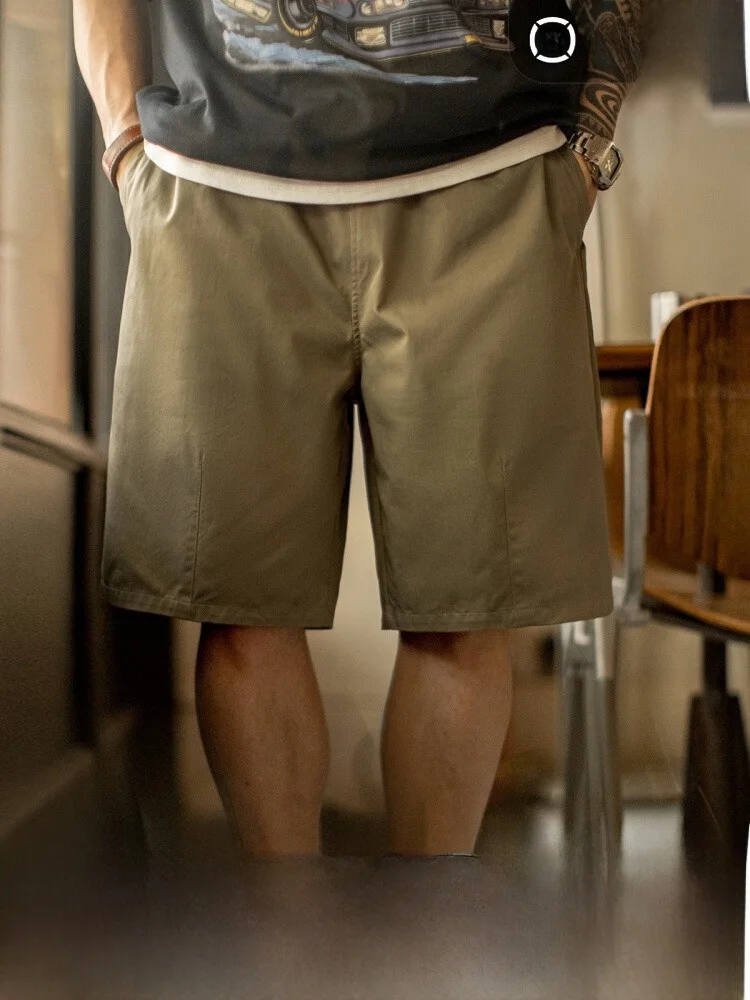 Maden American Sle Khaki orts Loose Straight Leg Men's Workwear Comfortable Elastic Waist Japanese Sle Dstring Five-...
Maden American Sle Khaki orts Loose Straight Leg Men's Workwear Comfortable Elastic Waist Japanese Sle Dstring Five-...