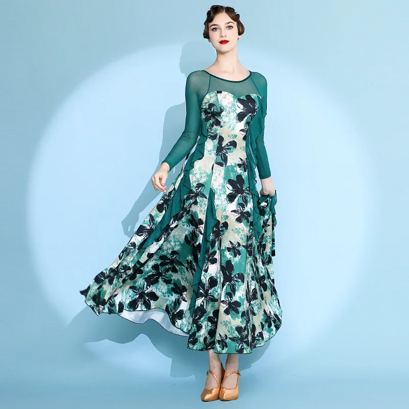 Modern dance costume dresses waltz ballroom dance dress women competition drag queen dress
Modern dance costume dresses waltz ballroom dance dress women competition drag queen dress