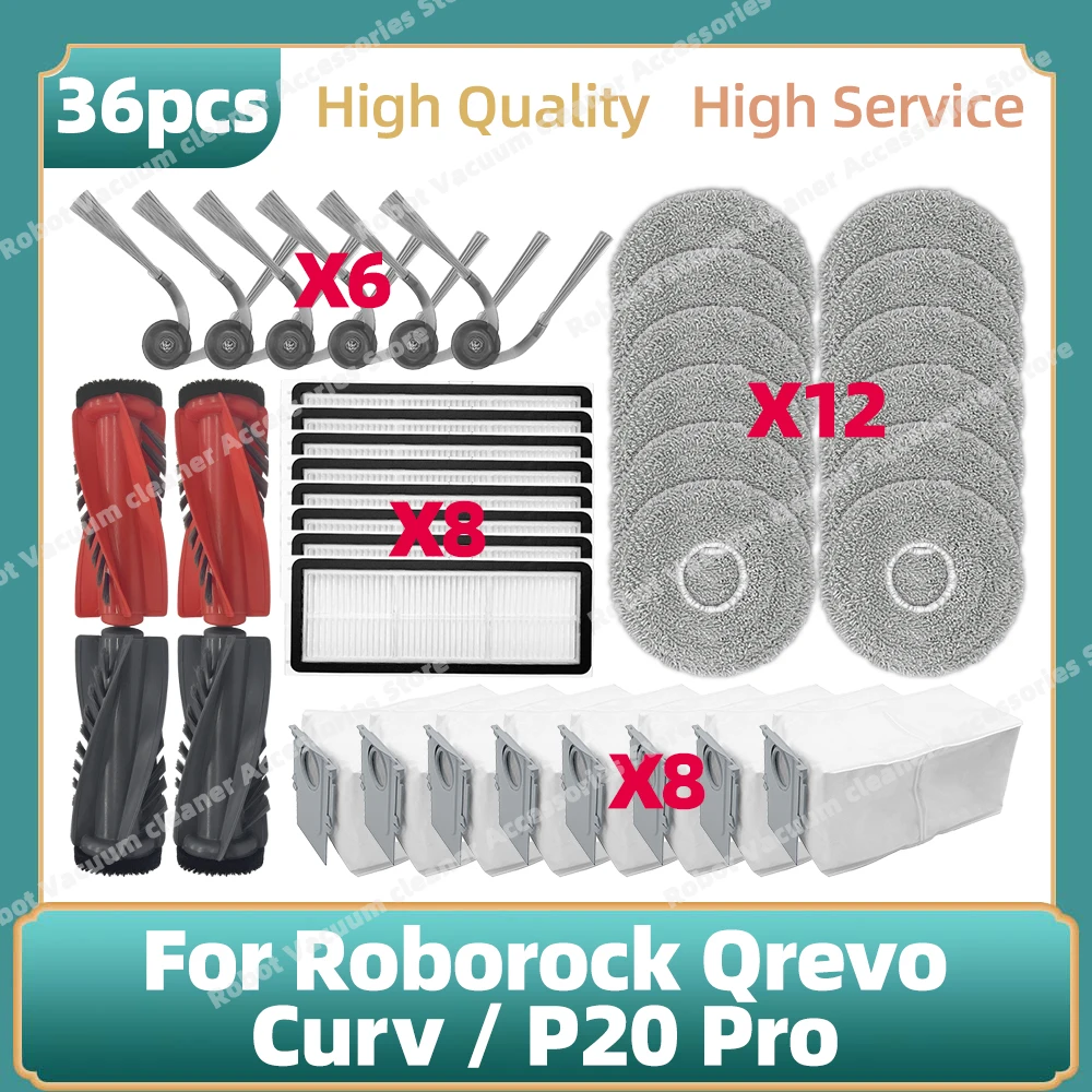 Compatible For Roborock Qrevo Curv Accessories Main Side Brush Hepa Filter Mop Cloth Rag Dust Bag Replacement Parts
Compatible For Roborock Qrevo Curv Accessories Main Side Brush Hepa Filter Mop Cloth Rag Dust Bag Replacement Parts