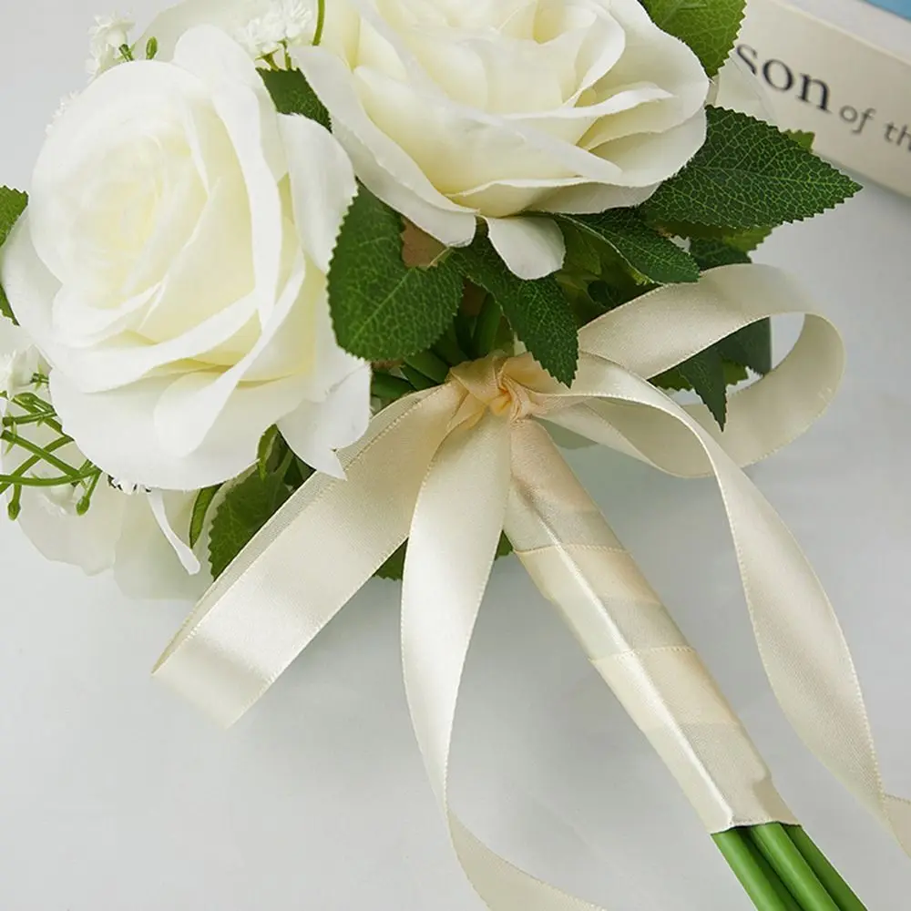 Silk Flower Bridal Bouquet Fake Flower Pre-Made Wedding Bouquets for Bride Decorative Bowknot Bridal Holding Flower
Silk Flower Bridal Bouquet Fake Flower Pre-Made Wedding Bouquets for Bride Decorative Bowknot Bridal Holding Flower