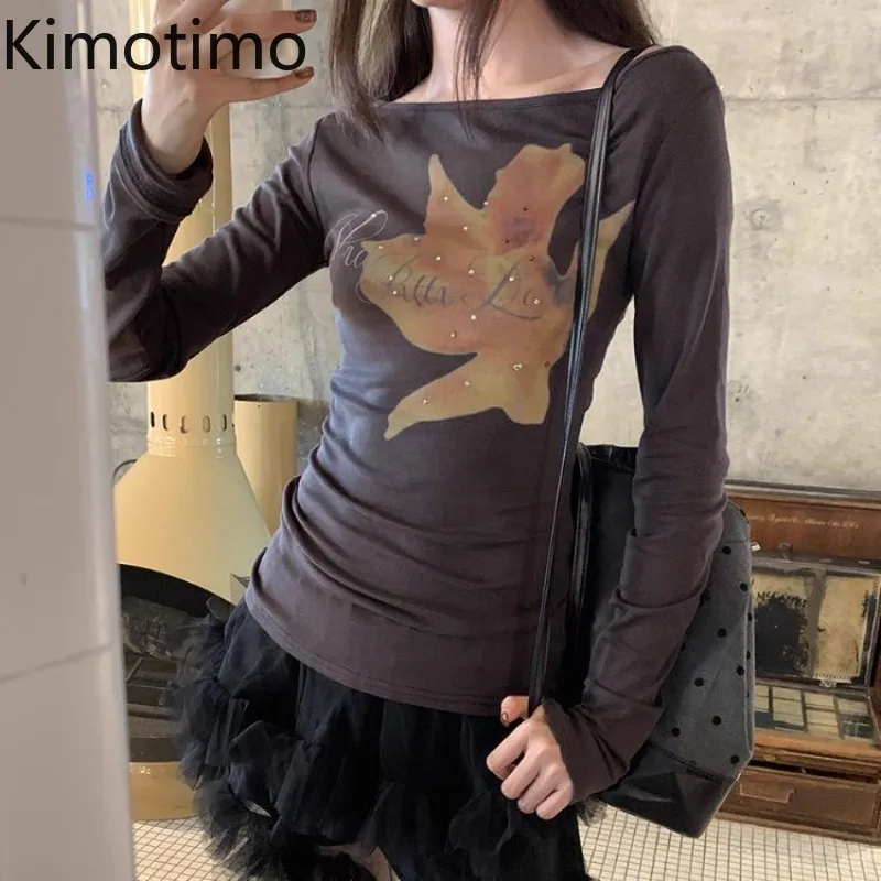 Kimotimo Vintage Letter Diamonds Print T-shirt Women Off Shoulder Long Sleeve Slim Fit Tops 2025 Autumn Y2k Aesthetic Chic Tees
Kimotimo Vintage Letter Diamonds Print T-shirt Women Off Shoulder Long Sleeve Slim Fit Tops 2025 Autumn Y2k Aesthetic Chic Tees