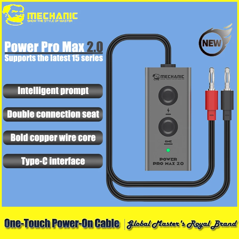 【MECHANIC】 Тестовый кабель питания Power Pro Max 2.0 с входом Type-C и 15 однокнопочными пусковыми загрузками FPC для iPhone 6-15 Pro Max
【MECHANIC】 Тестовый кабель питания Power Pro Max 2.0 с входом Type-C и 15 однокнопочными пусковыми загрузками FPC для iPhone 6-15 Pro Max