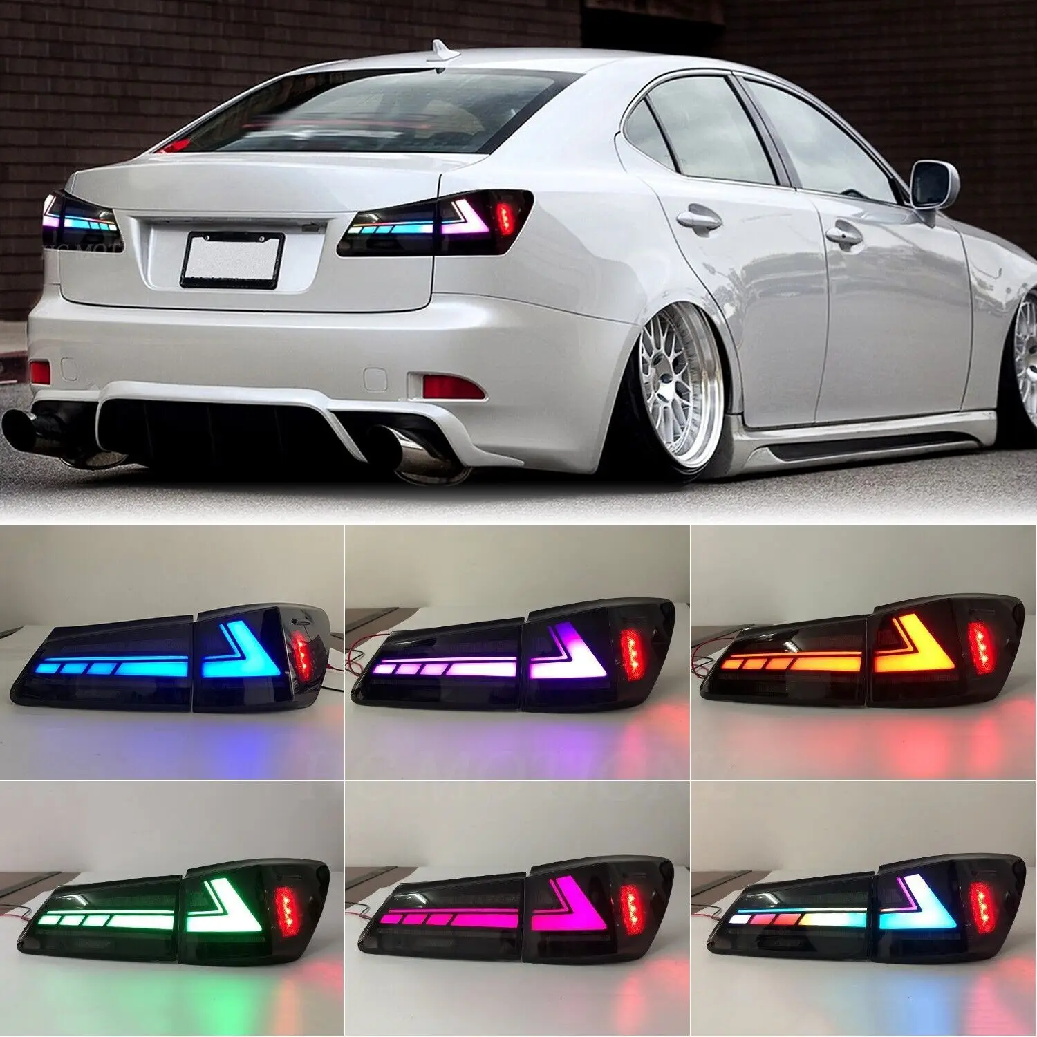 1 пара светодиодных задних фонарей RGB для Lexus IS250 IS350 ISF 2006-2013, анимационный задний фонарь, аксессуары для автомобильных фар
1 пара светодиодных задних фонарей RGB для Lexus IS250 IS350 ISF 2006-2013, анимационный задний фонарь, аксессуары для автомобильных фар