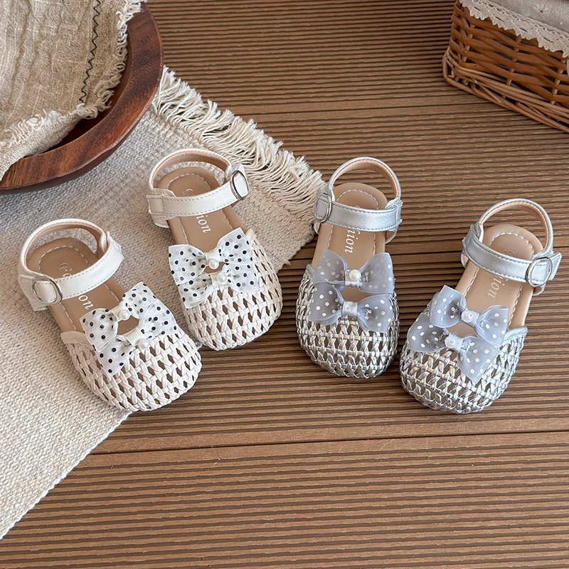 Summer Girl's Sandals Braided Bowknot Polka Dot Sweet Kid's Flat Shoe Solid Colors Anti-slip Daily Versatile Chic Children Shoes
Summer Girl's Sandals Braided Bowknot Polka Dot Sweet Kid's Flat Shoe Solid Colors Anti-slip Daily Versatile Chic Children Shoes