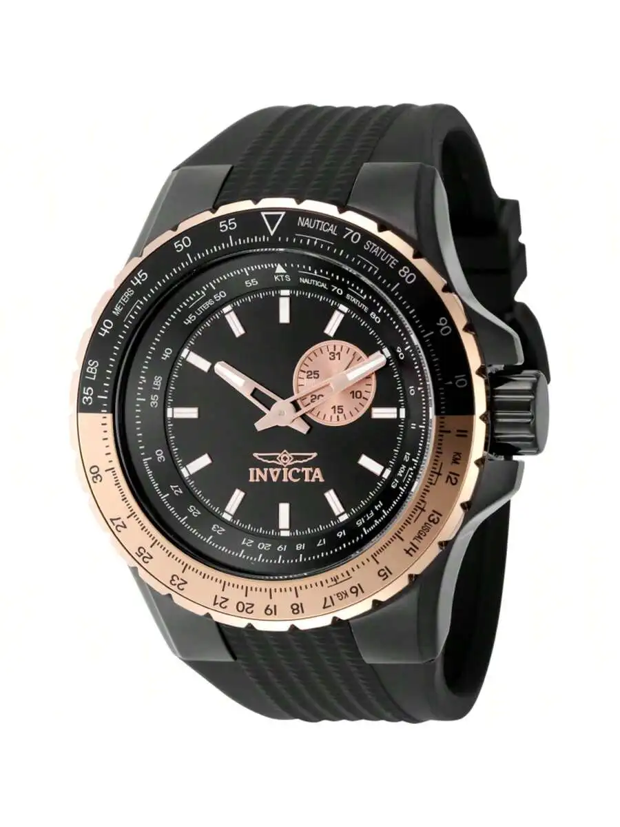Invicta 49725 Men's Aviator Quartz Black Dial Silicone Strap Watch
Invicta 49725 Men's Aviator Quartz Black Dial Silicone Strap Watch