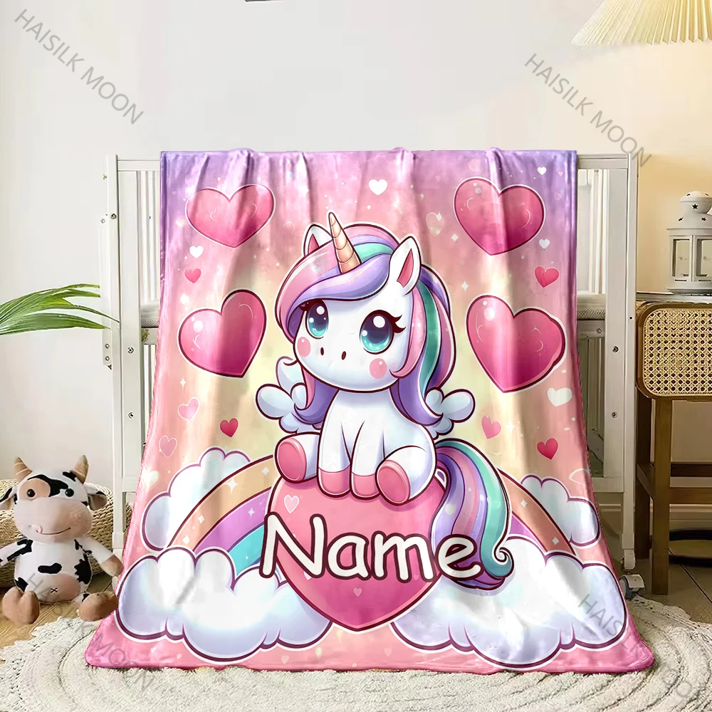 Customized Name Personalized Blanket Love Unicorn Printed Blanket Soft and Comfortable Home Office Travel RV Adult Warm Blankets
Customized Name Personalized Blanket Love Unicorn Printed Blanket Soft and Comfortable Home Office Travel RV Adult Warm Blankets