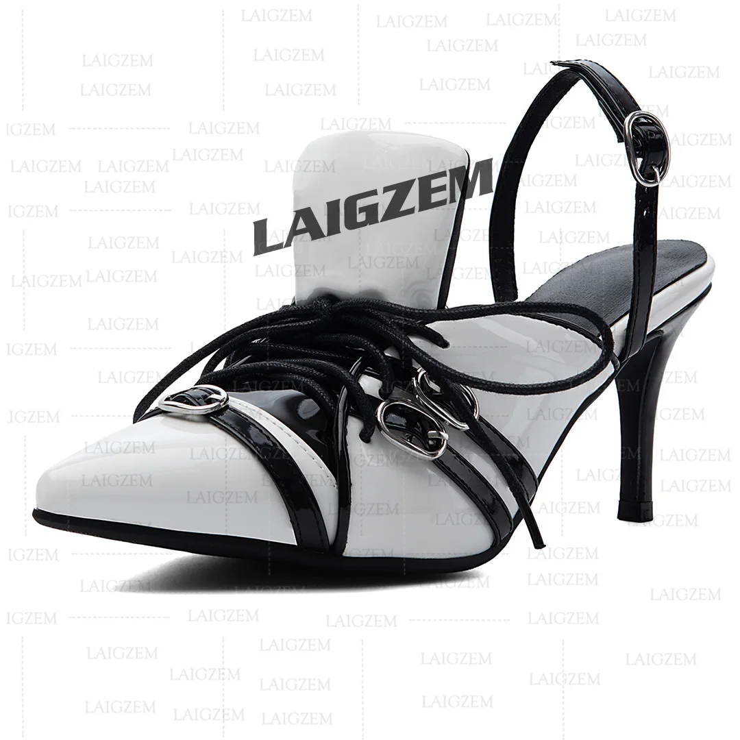 LAIGZEM Women Pumps Pointed Toe 7.5CM Thin High Heels Sandals Shiny Party Handmade Ladies Shoes Woman Large Size 39 41 43 47
LAIGZEM Women Pumps Pointed Toe 7.5CM Thin High Heels Sandals Shiny Party Handmade Ladies Shoes Woman Large Size 39 41 43 47