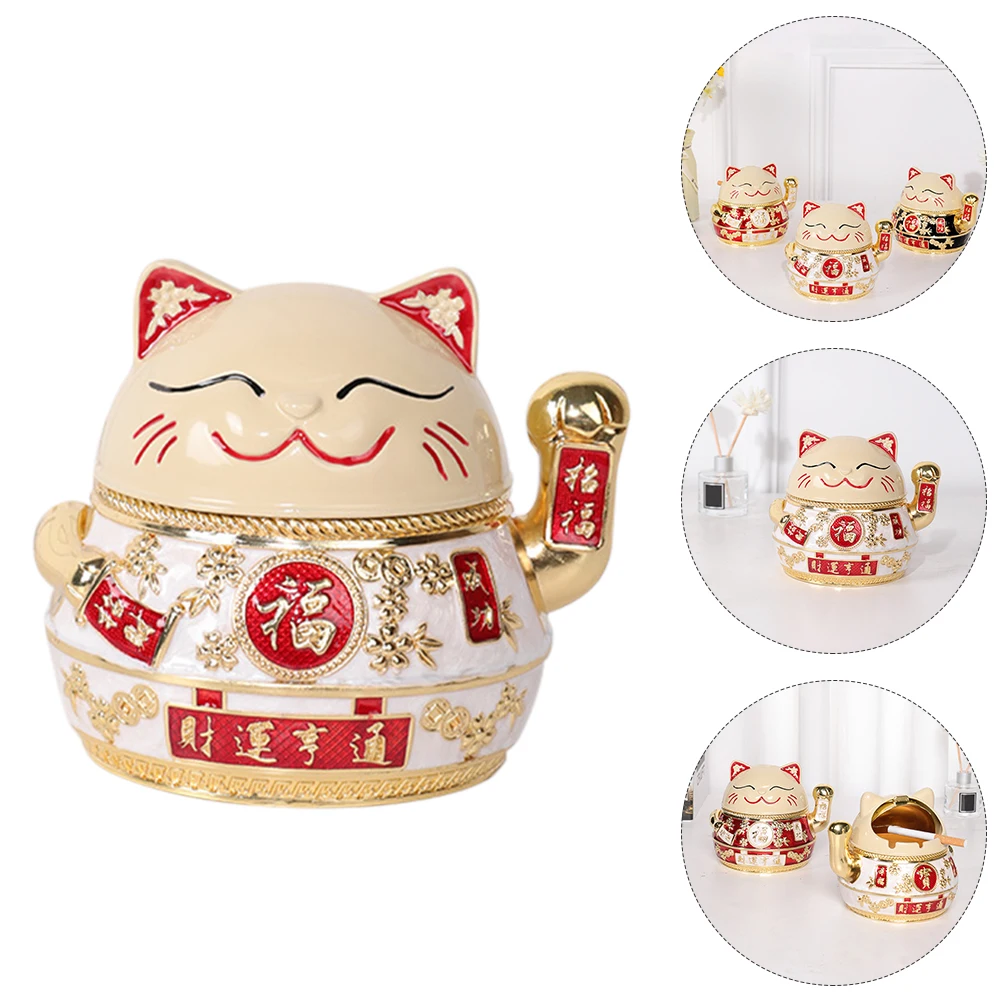 Zinc Alloy Fortune Cat Ashtray Creative Home Decoration Storage for Cigarette Butts Soot Practical Cat Shape Household Adornment
Zinc Alloy Fortune Cat Ashtray Creative Home Decoration Storage for Cigarette Butts Soot Practical Cat Shape Household Adornment