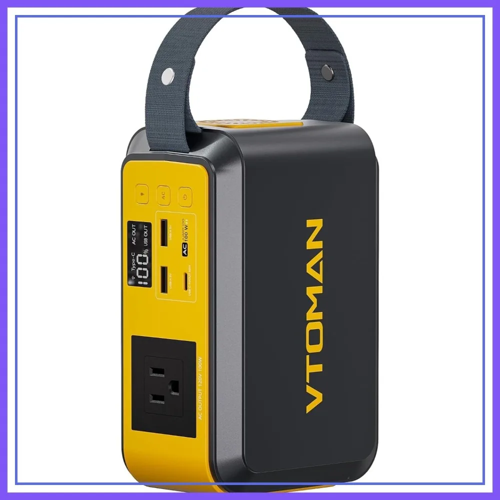 Portable Power Station 100W AC Outlet, 65W USB-C, LiFePO4 Battery for Camping
Portable Power Station 100W AC Outlet, 65W USB-C, LiFePO4 Battery for Camping
