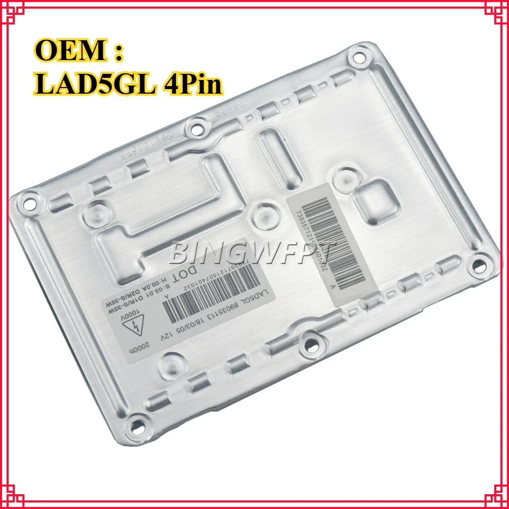LAD5GL 4pin HID XENON BALLAST IGNITER D1S D2S D2R 12V Control Unit Ballast For Volvo S80 S60 XC90 V70 XC70 Chysler 300 Charger
LAD5GL 4pin HID XENON BALLAST IGNITER D1S D2S D2R 12V Control Unit Ballast For Volvo S80 S60 XC90 V70 XC70 Chysler 300 Charger