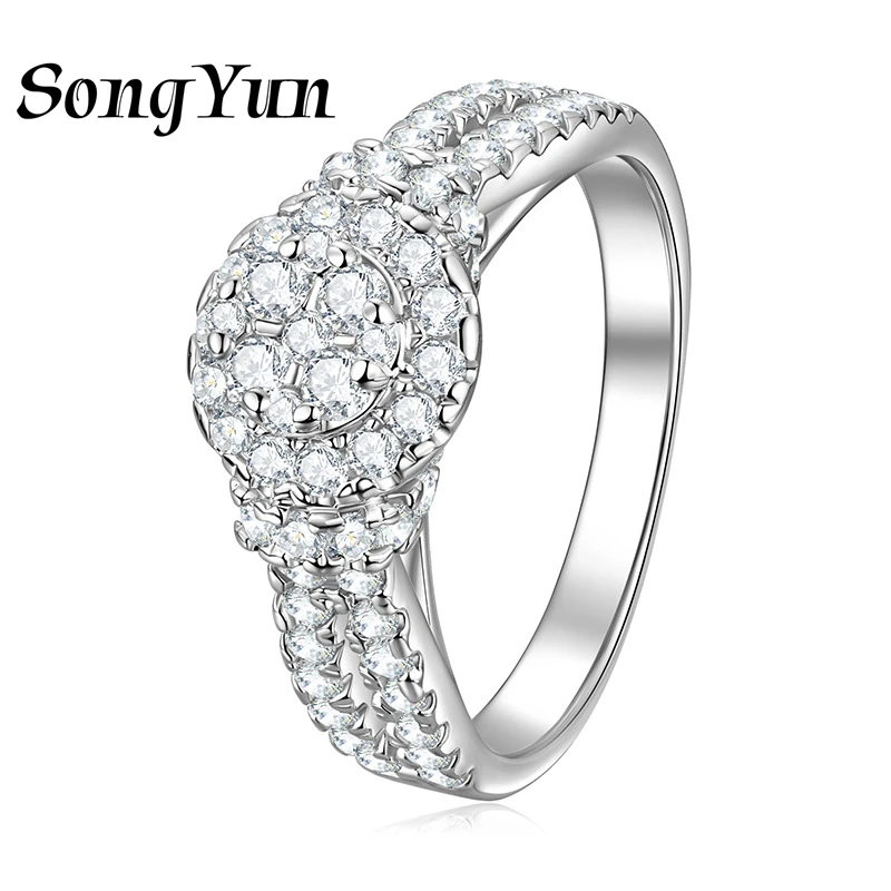 SY Luxury Jewelry 925 Silver Ring Zircons Ring Full Of Imitation Mosan Jewelry Commuting Design Ring
SY Luxury Jewelry 925 Silver Ring Zircons Ring Full Of Imitation Mosan Jewelry Commuting Design Ring