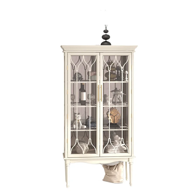 Pure solid wood French retro light luxury villa living room glass wine cabinet locker
Pure solid wood French retro light luxury villa living room glass wine cabinet locker