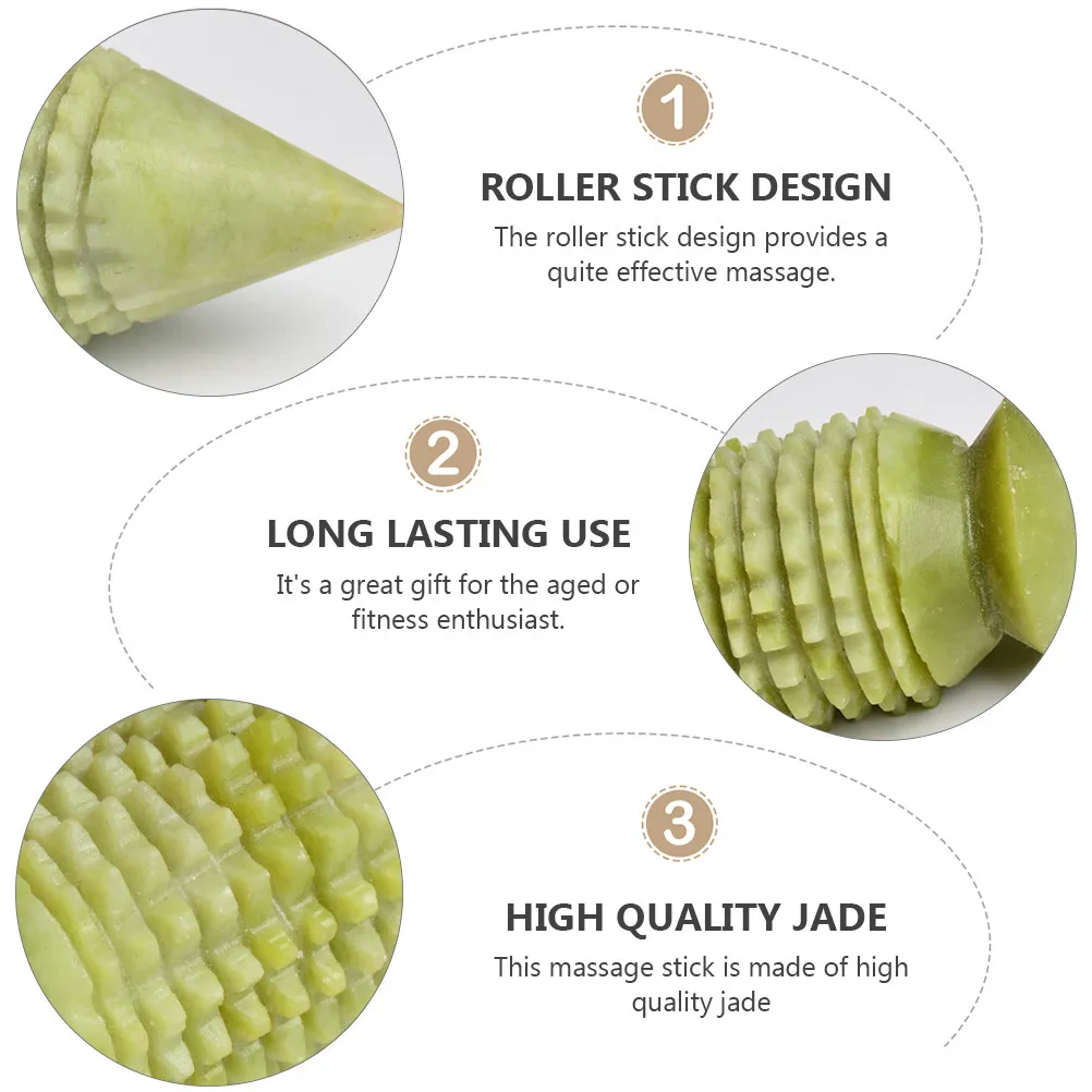 1Pcs Jade Massage Stick Muscle Roller for Back Neck Legs Abdomen Hip Fitness Body Massager Health Relaxation Tool
1Pcs Jade Massage Stick Muscle Roller for Back Neck Legs Abdomen Hip Fitness Body Massager Health Relaxation Tool