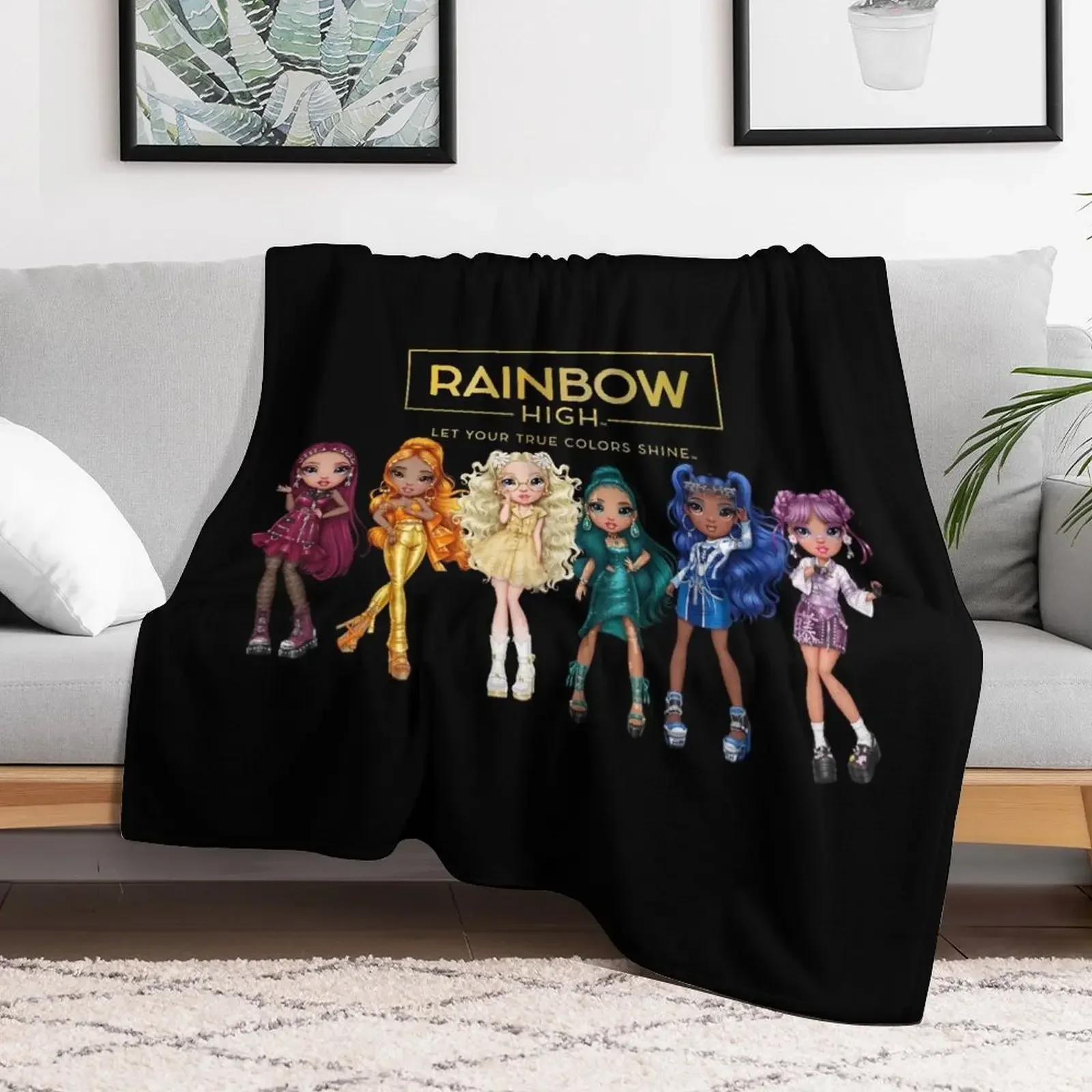 Rainbow High series 4 characters with logo Throw Blanket Flannel Fabric wednesday Personalized Gift Blankets
Rainbow High series 4 characters with logo Throw Blanket Flannel Fabric wednesday Personalized Gift Blankets