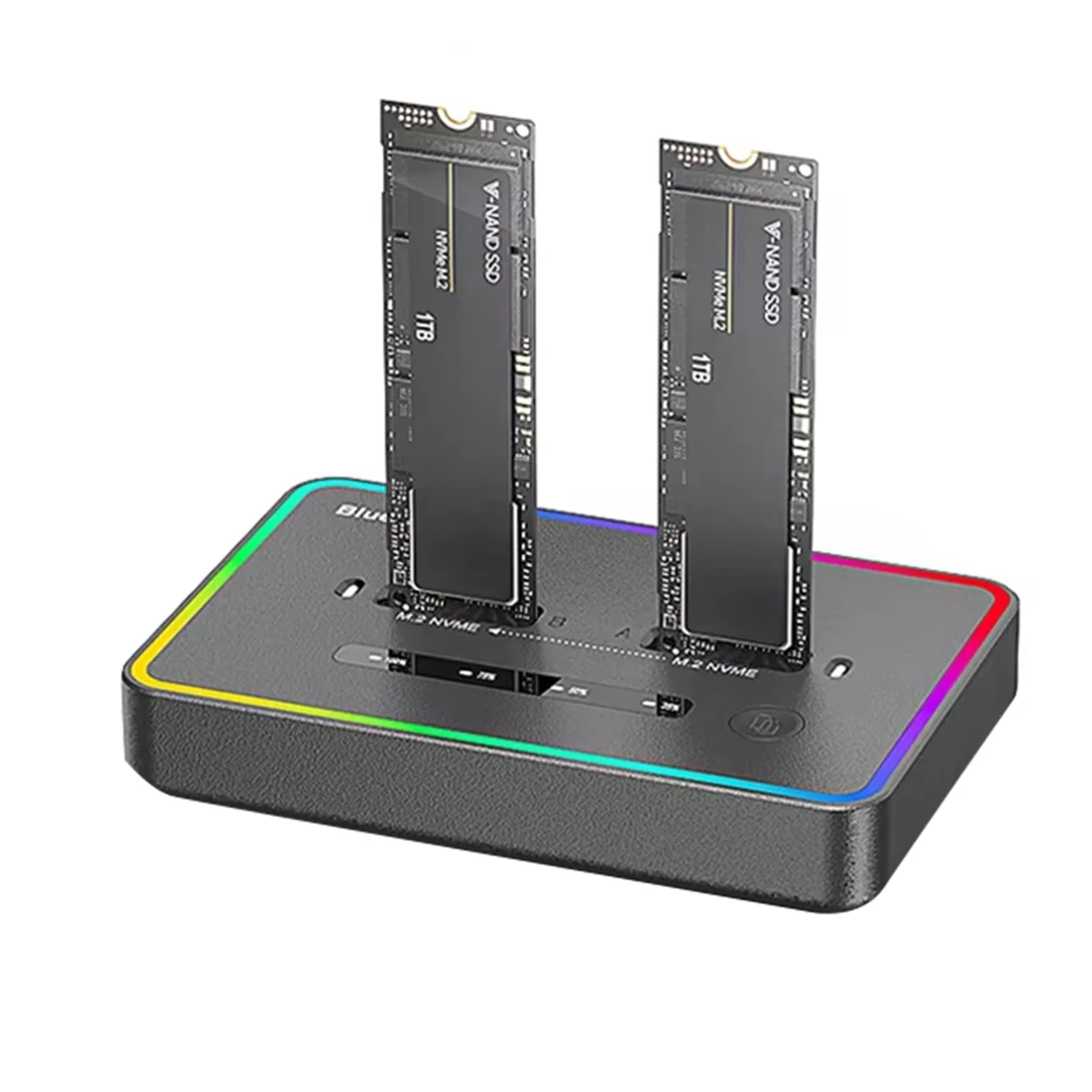 ABLG Док-станция M.2 NVME SSD с двумя отсеками RGB USB C Type C OFFline Cloner Дубликатор NVme PCIE Корпус с вилкой европейского стандарта
ABLG Док-станция M.2 NVME SSD с двумя отсеками RGB USB C Type C OFFline Cloner Дубликатор NVme PCIE Корпус с вилкой европейского стандарта