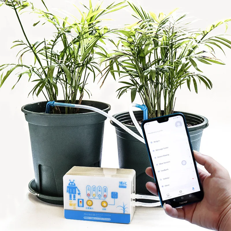 Mobile Phone Wifi Remote Control Flower Watering Device Timing Automatic Irrigation Micro-Spray Gardening Household Intelligence
Mobile Phone Wifi Remote Control Flower Watering Device Timing Automatic Irrigation Micro-Spray Gardening Household Intelligence