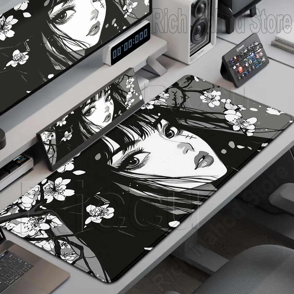 Black White Desk Mat Anime Girl Mouse Pad Sakura Aesthetics Mousepad Rubber PC Keyboard Extended Pads Office Accessories Carpet
Black White Desk Mat Anime Girl Mouse Pad Sakura Aesthetics Mousepad Rubber PC Keyboard Extended Pads Office Accessories Carpet