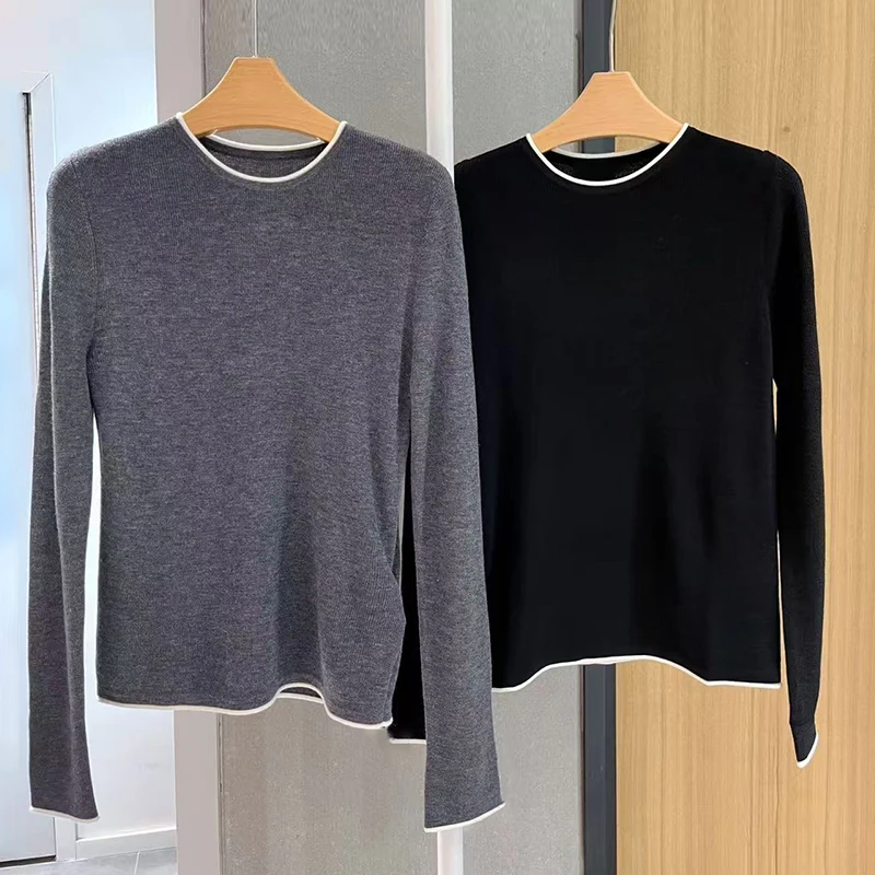 Женский зимний модный повседневный топ свободного кроя с круглым вырезом и длинными рукавами, вязаный базовый слой из высококачественной хлопковой смеси
Женский зимний модный повседневный топ свободного кроя с круглым вырезом и длинными рукавами, вязаный базовый слой из высококачественной хлопковой смеси