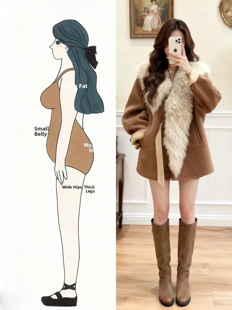 Stylish Mid-Length Woolen Coat with Large Collar Beautiful Atmosphere Sensation Spring New Arrival Korean Style Women's Jacket
Stylish Mid-Length Woolen Coat with Large Collar Beautiful Atmosphere Sensation Spring New Arrival Korean Style Women's Jacket