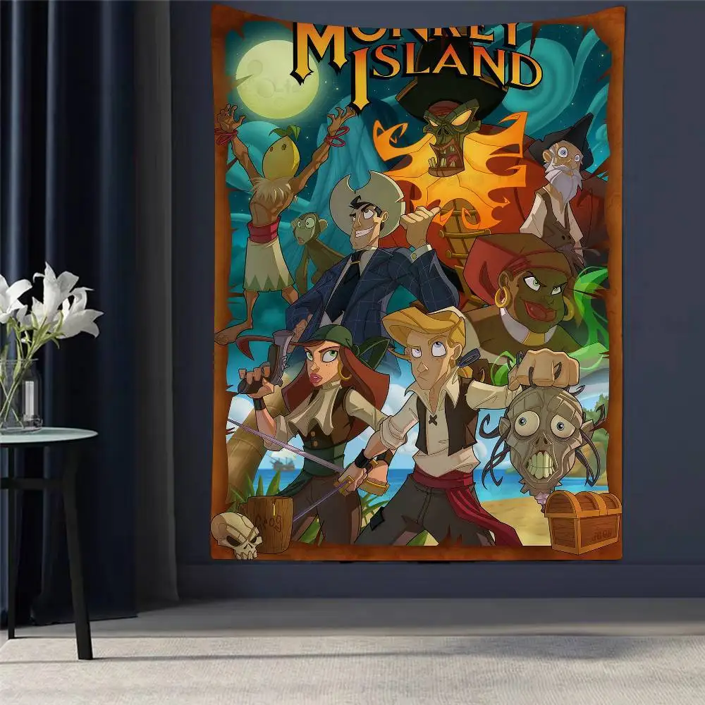 Adventure Video Game Tales Of Monkey Island Tapestry Art Printing Japanese Wall Tapestry Anime Wall Hanging Home Decor
Adventure Video Game Tales Of Monkey Island Tapestry Art Printing Japanese Wall Tapestry Anime Wall Hanging Home Decor